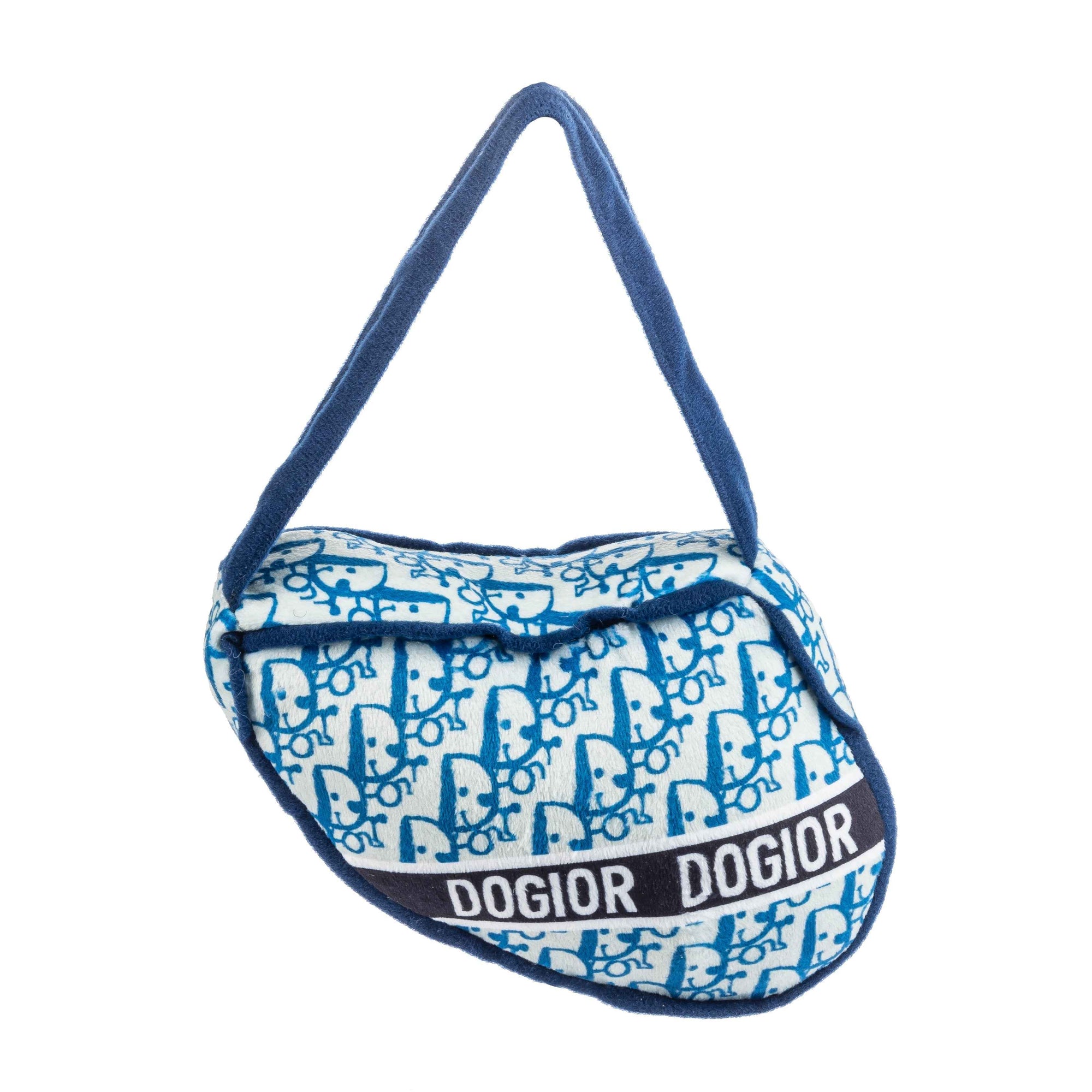 Haute Diggity Dog Dogior Saddle Bag - Navy Plush Dog Toy