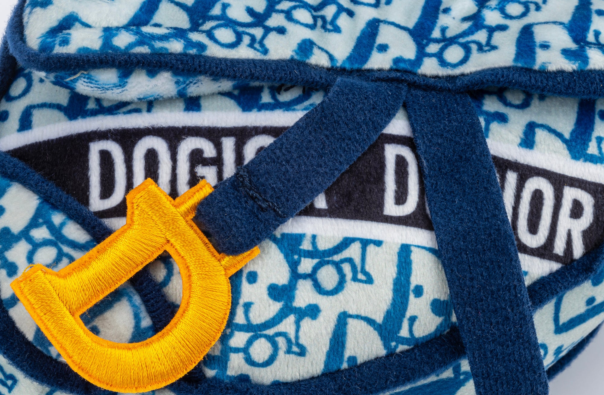 Haute Diggity Dog Dogior Saddle Bag - Navy Plush Dog Toy