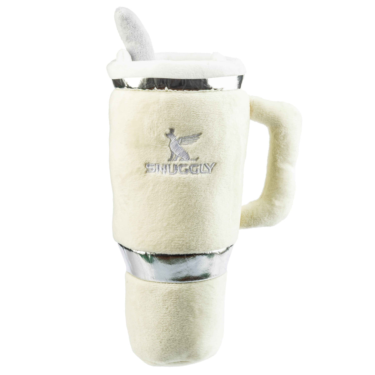 Haute Diggity Dog Snuggly Cup - Ivory Plush Dog Toy