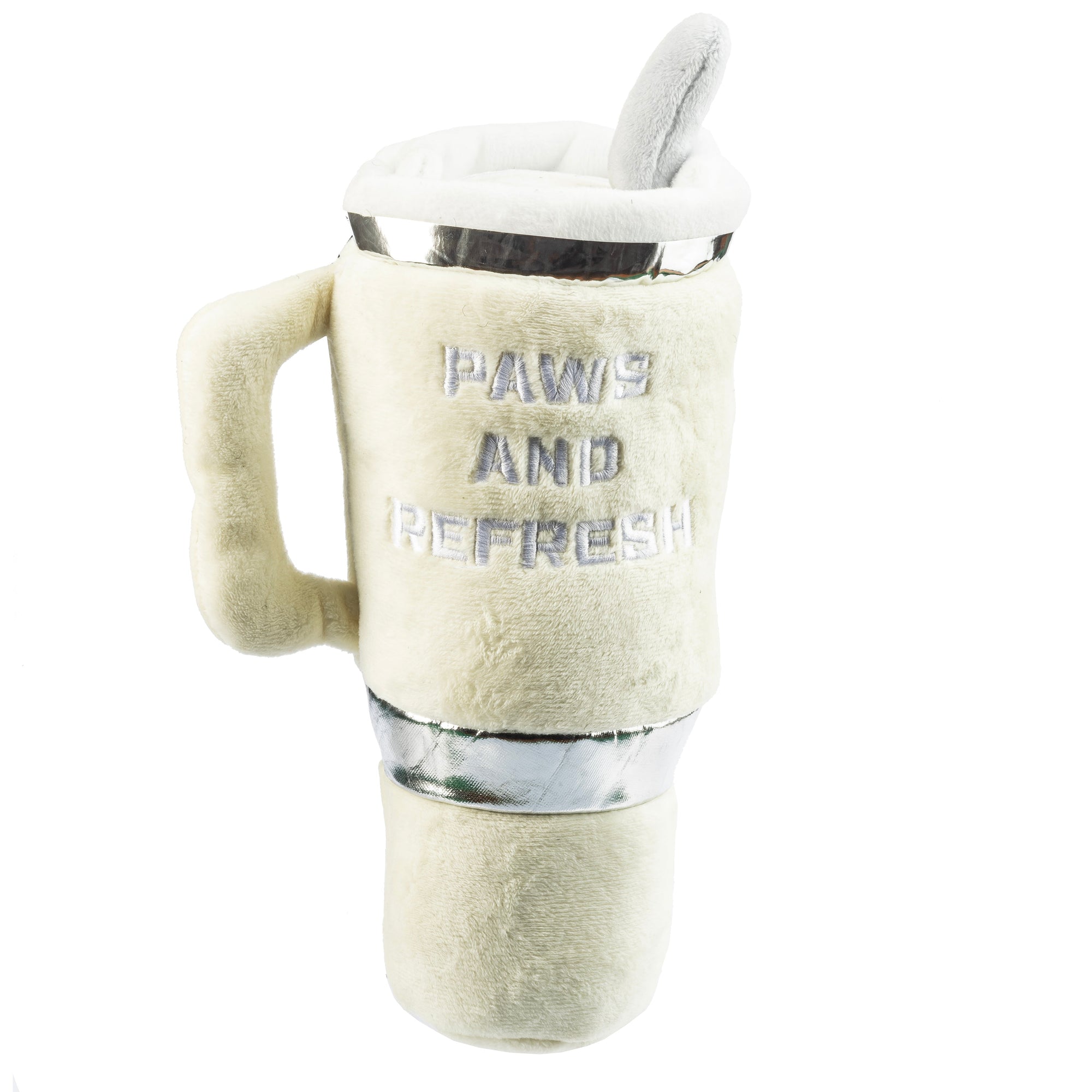 Haute Diggity Dog Snuggly Cup - Ivory Plush Dog Toy