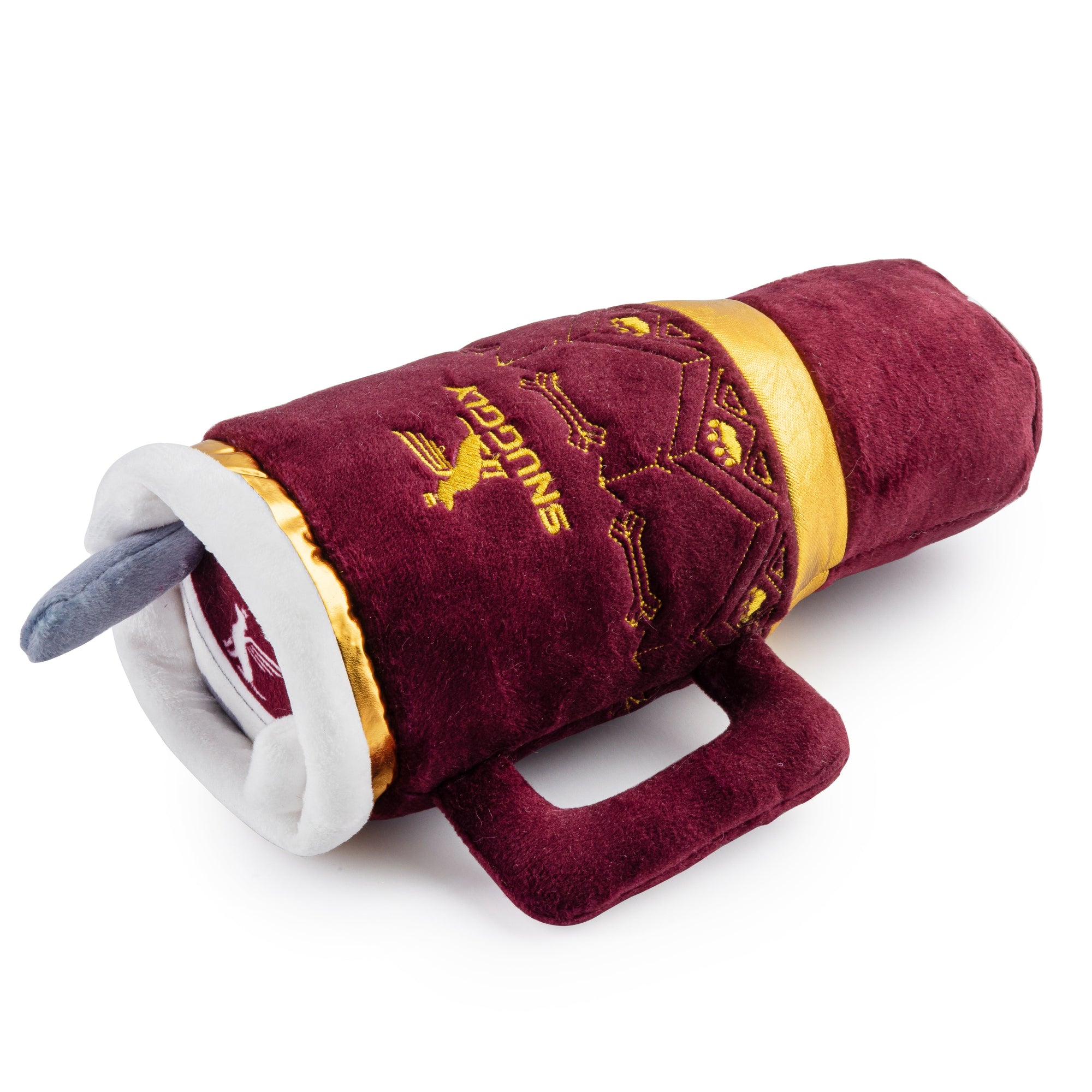 Haute Diggity Dog Holiday Snuggly Cup - Red Christmas Plush Dog Toy
