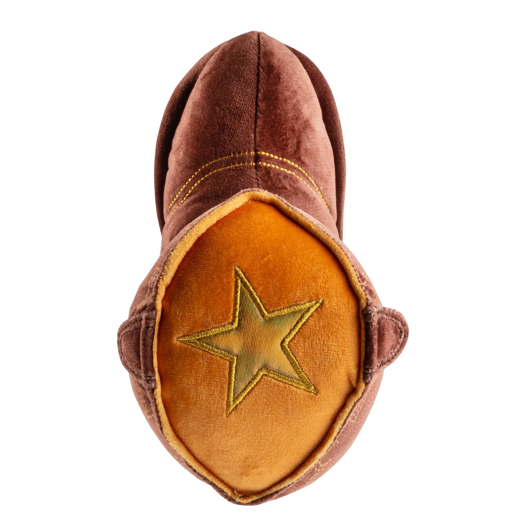 Haute Diggity Dog Brown Cowboy Boot Plush Dog Toy