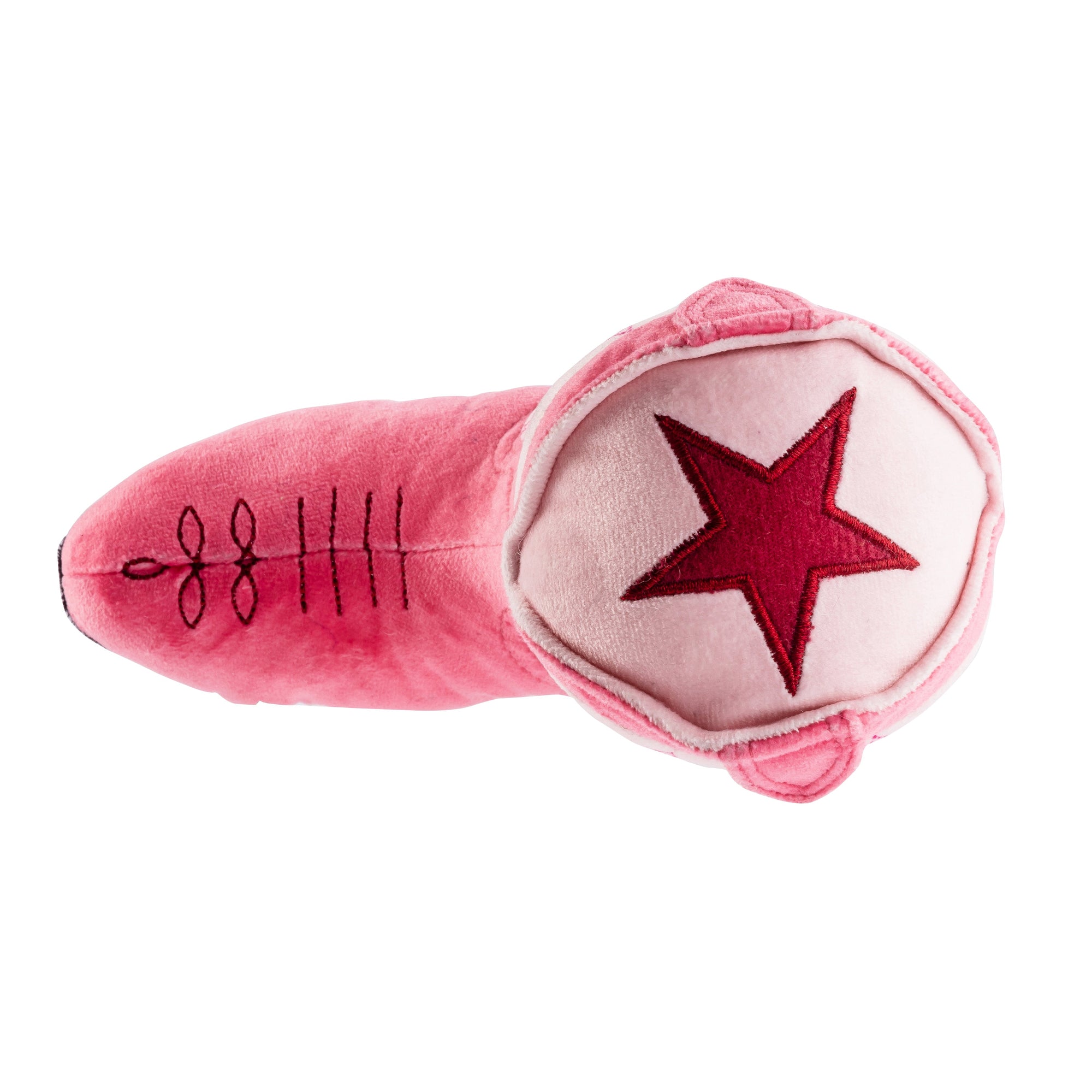 Haute Diggity Dog Pink Cowgirl Boot Plush Dog Toy