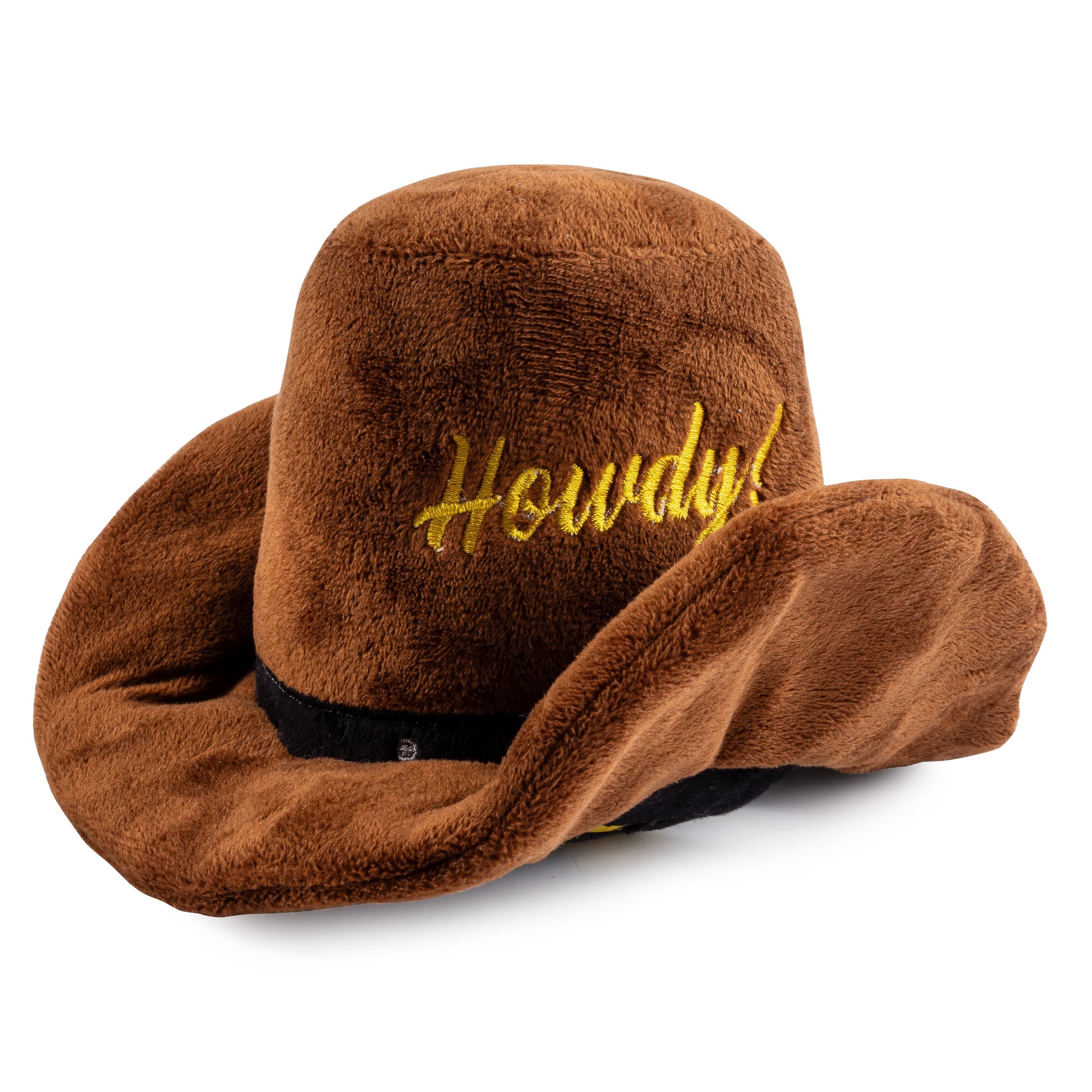 Haute Diggity Dog Brown Cowboy Hat Plush Dog Toy