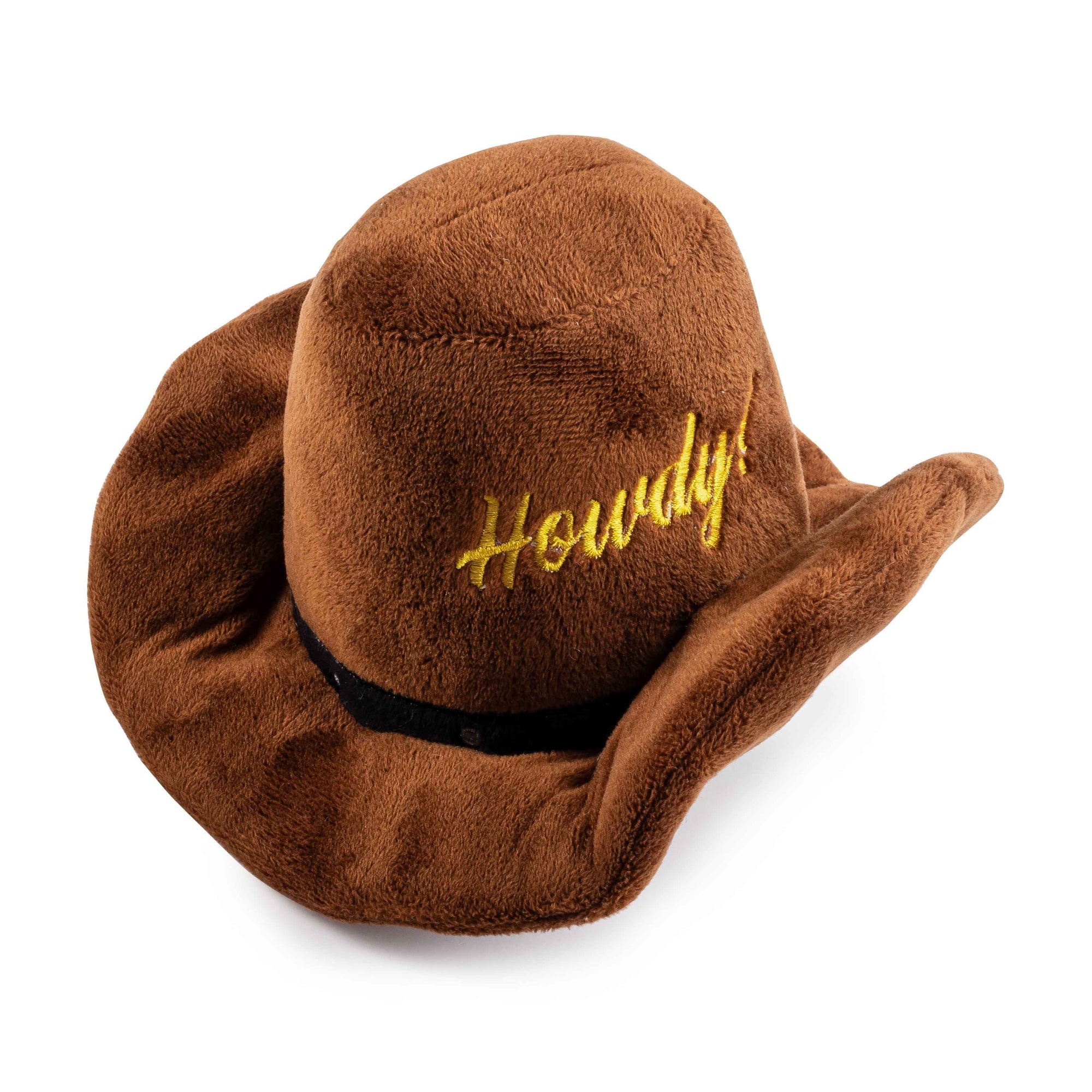 Haute Diggity Dog Brown Cowboy Hat Plush Dog Toy