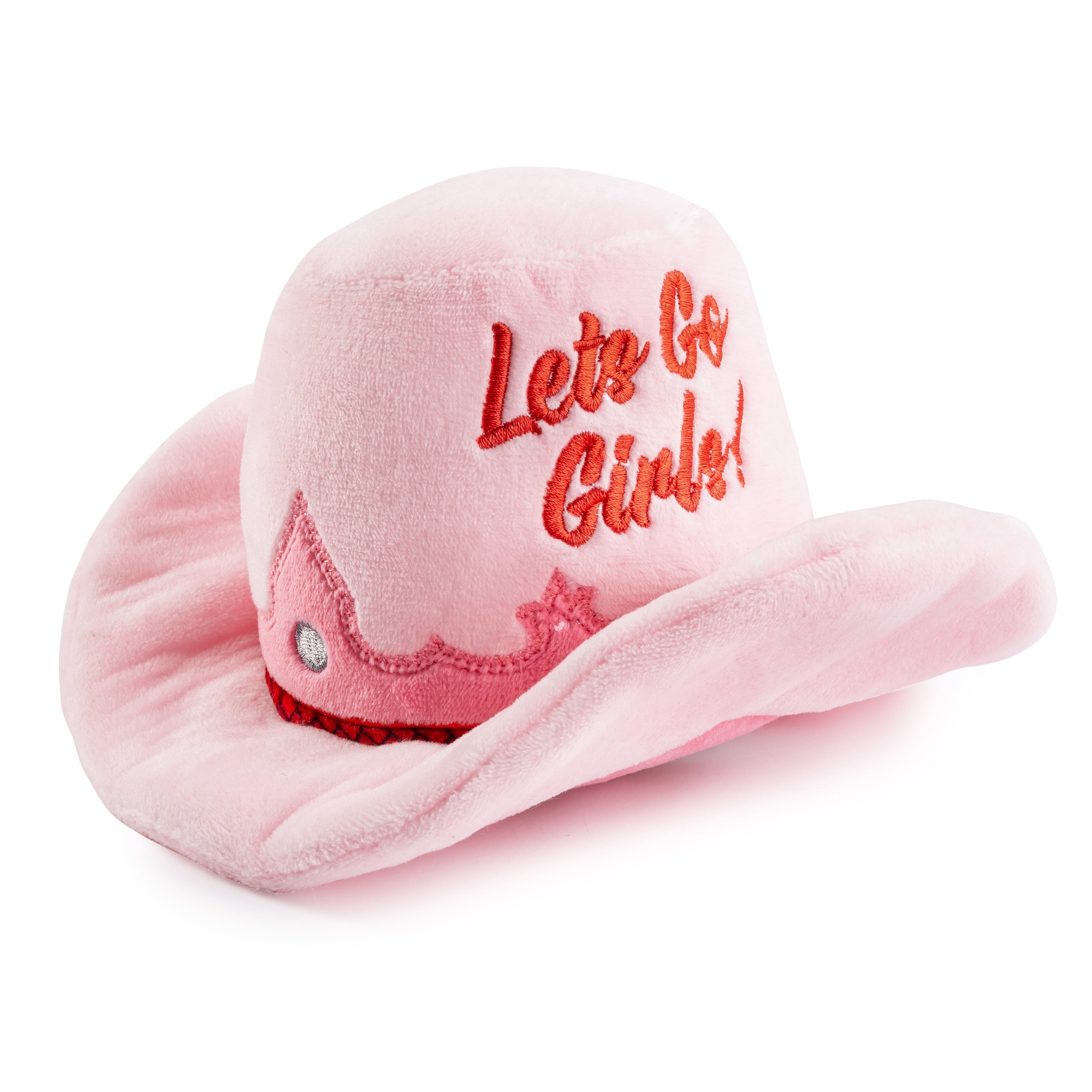 Haute Diggity Dog Pink Cowgirl Hat Plush Dog Toy