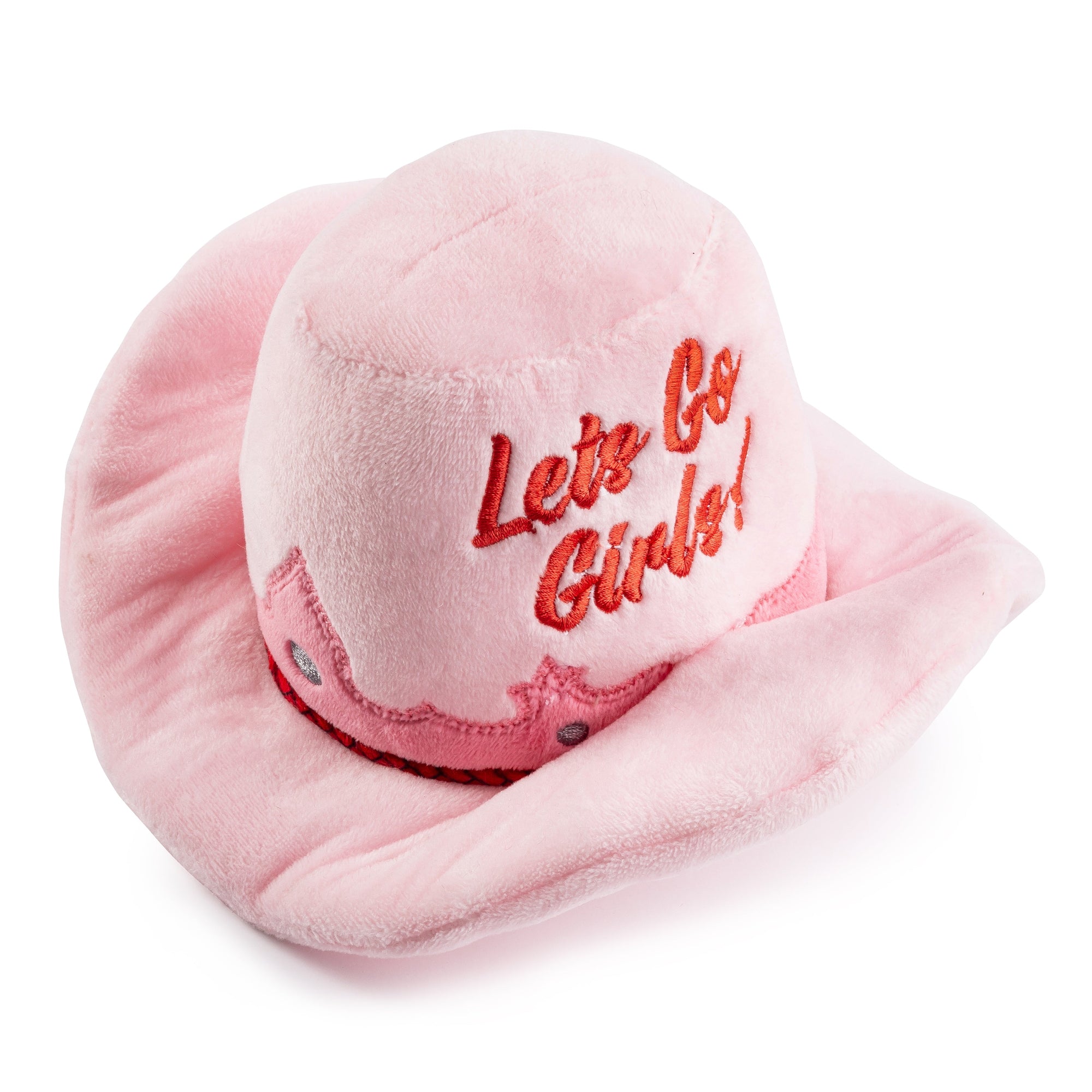Haute Diggity Dog Pink Cowgirl Hat Plush Dog Toy