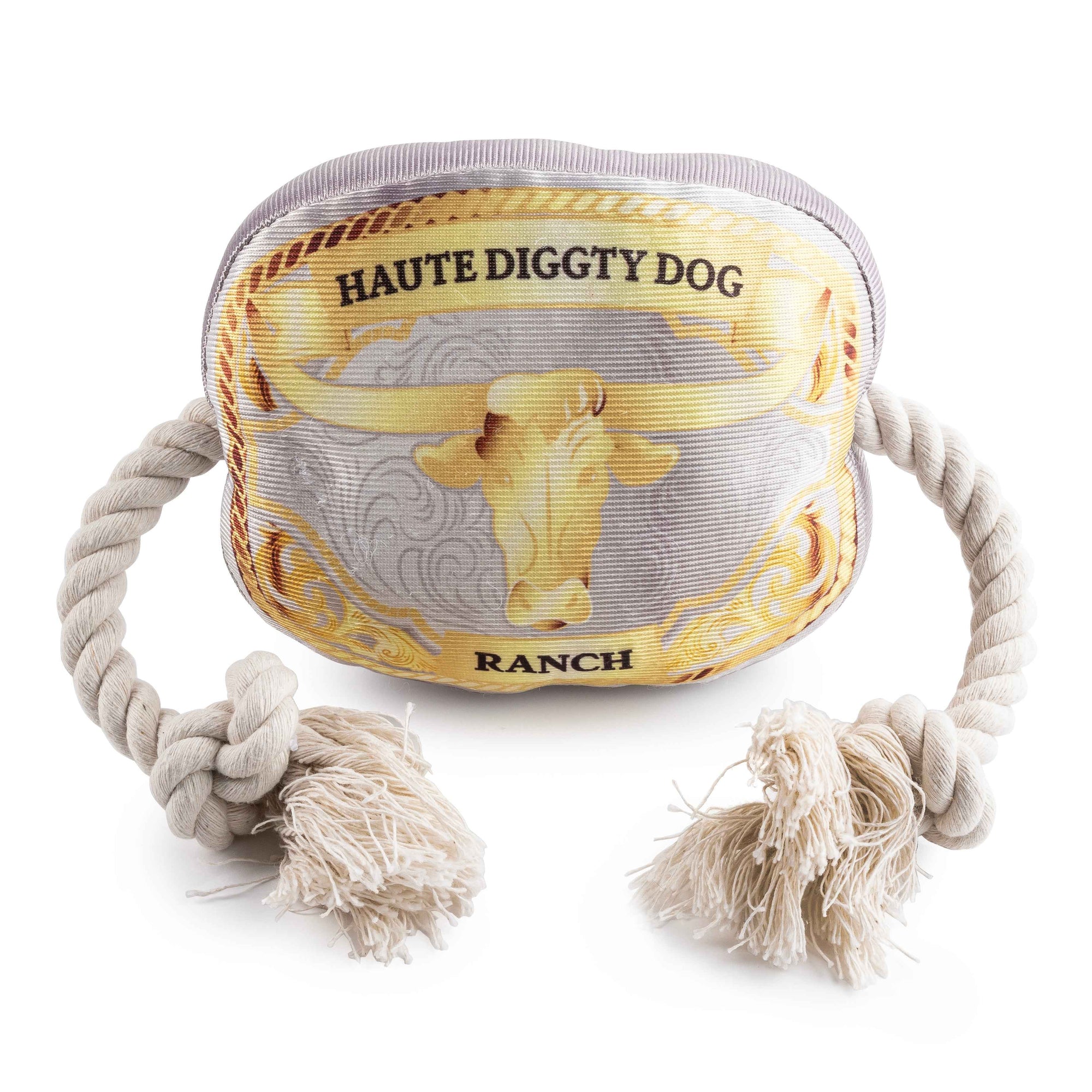 Haute Diggity Dog Western Belt Buckle Plush Dog Toy