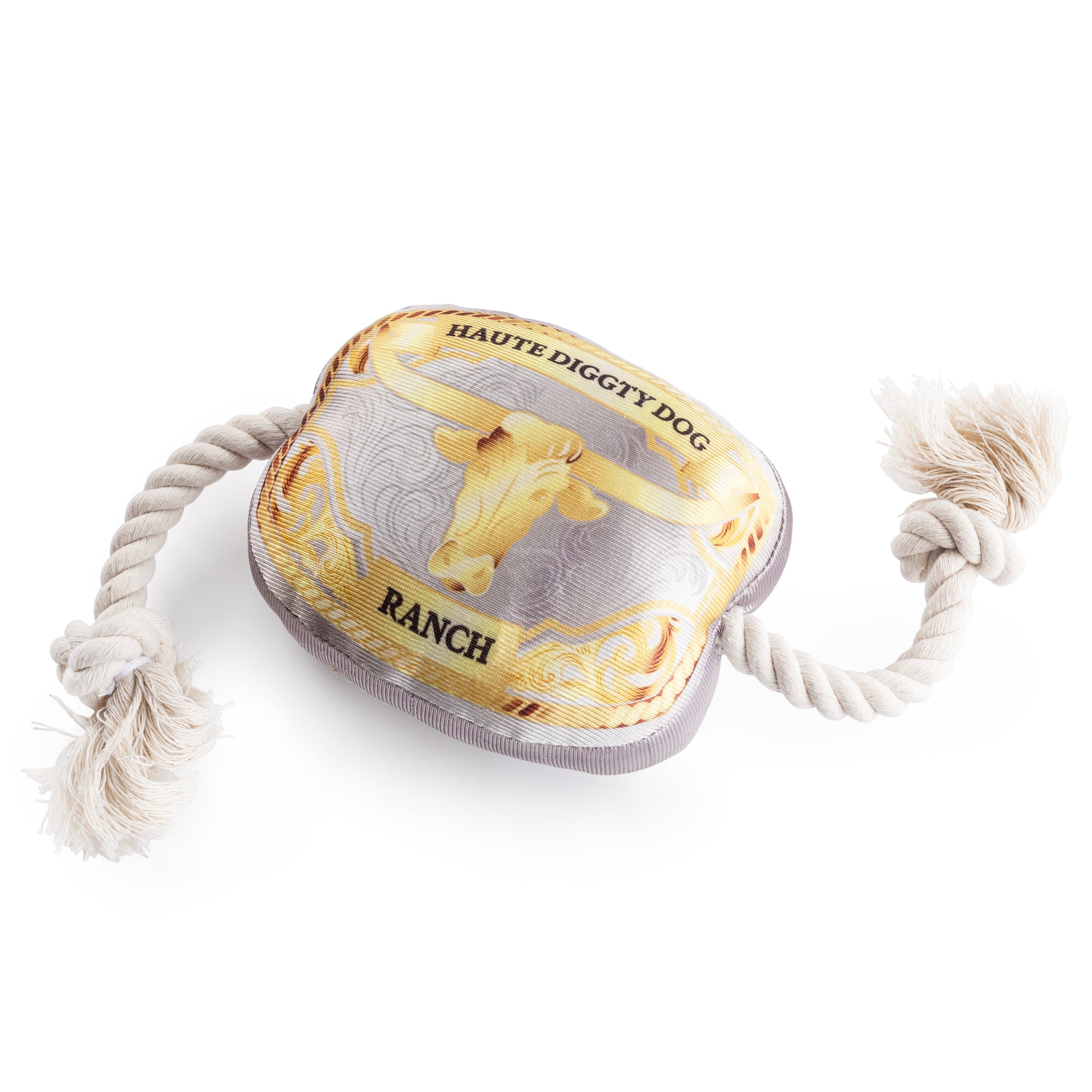 Haute Diggity Dog Western Belt Buckle Plush Dog Toy