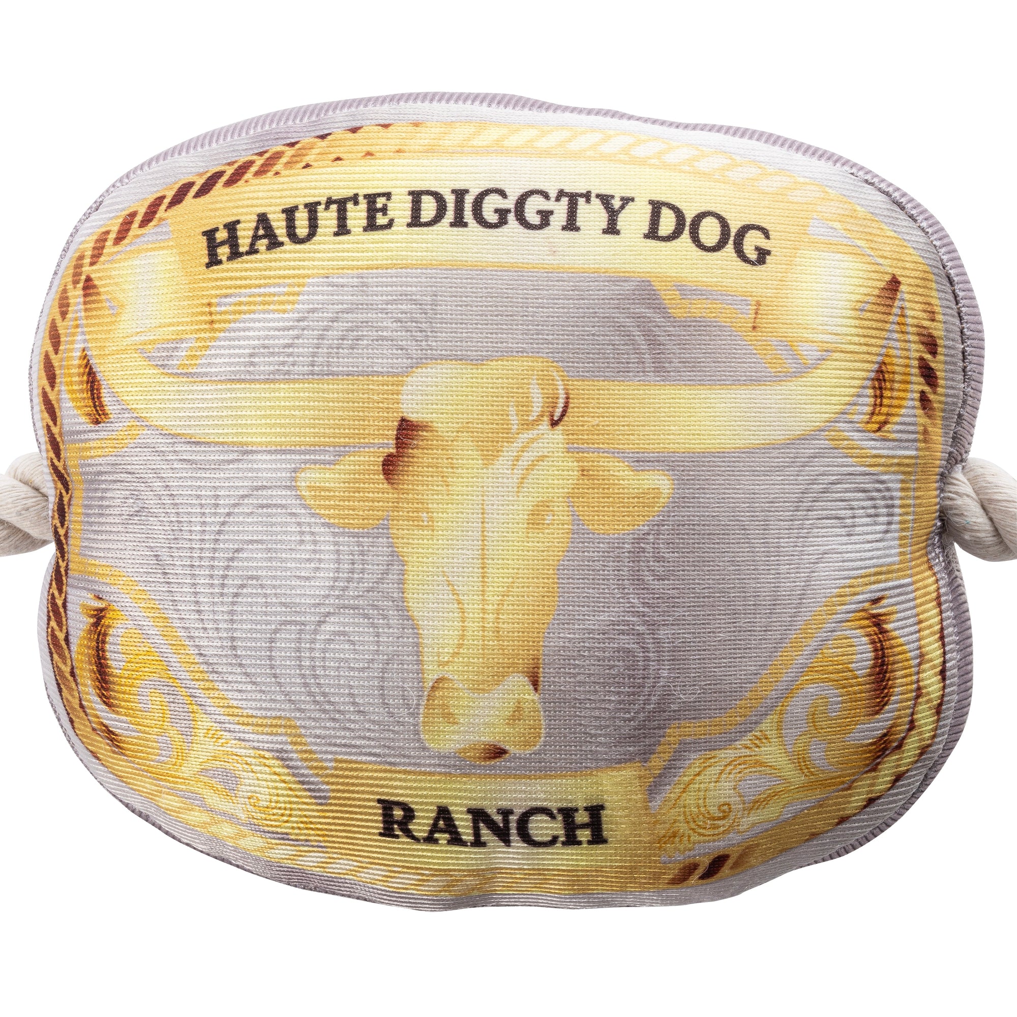Haute Diggity Dog Western Belt Buckle Plush Dog Toy