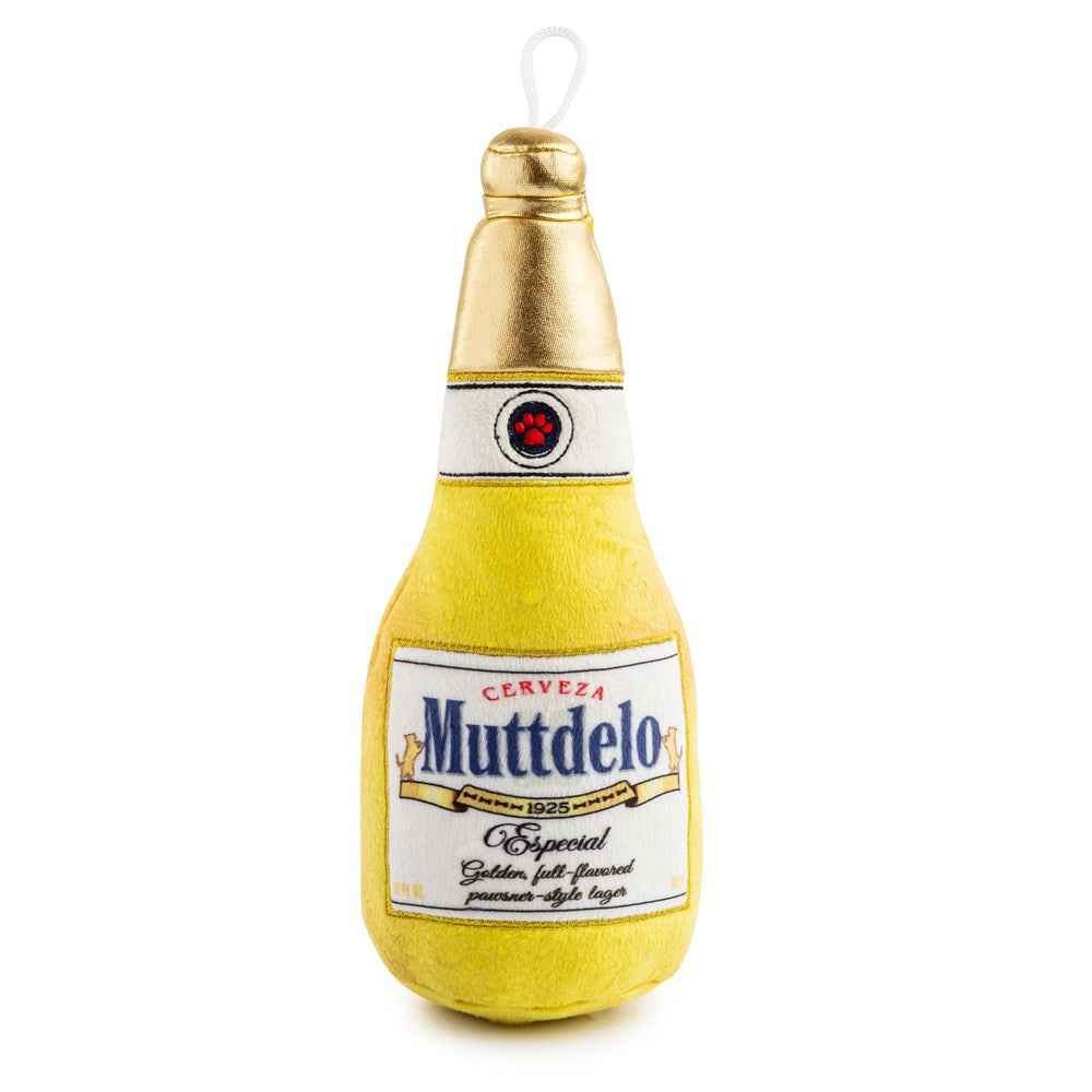 Haute Diggity Dog Muttdelo Beer Bottle Plush Dog Toy