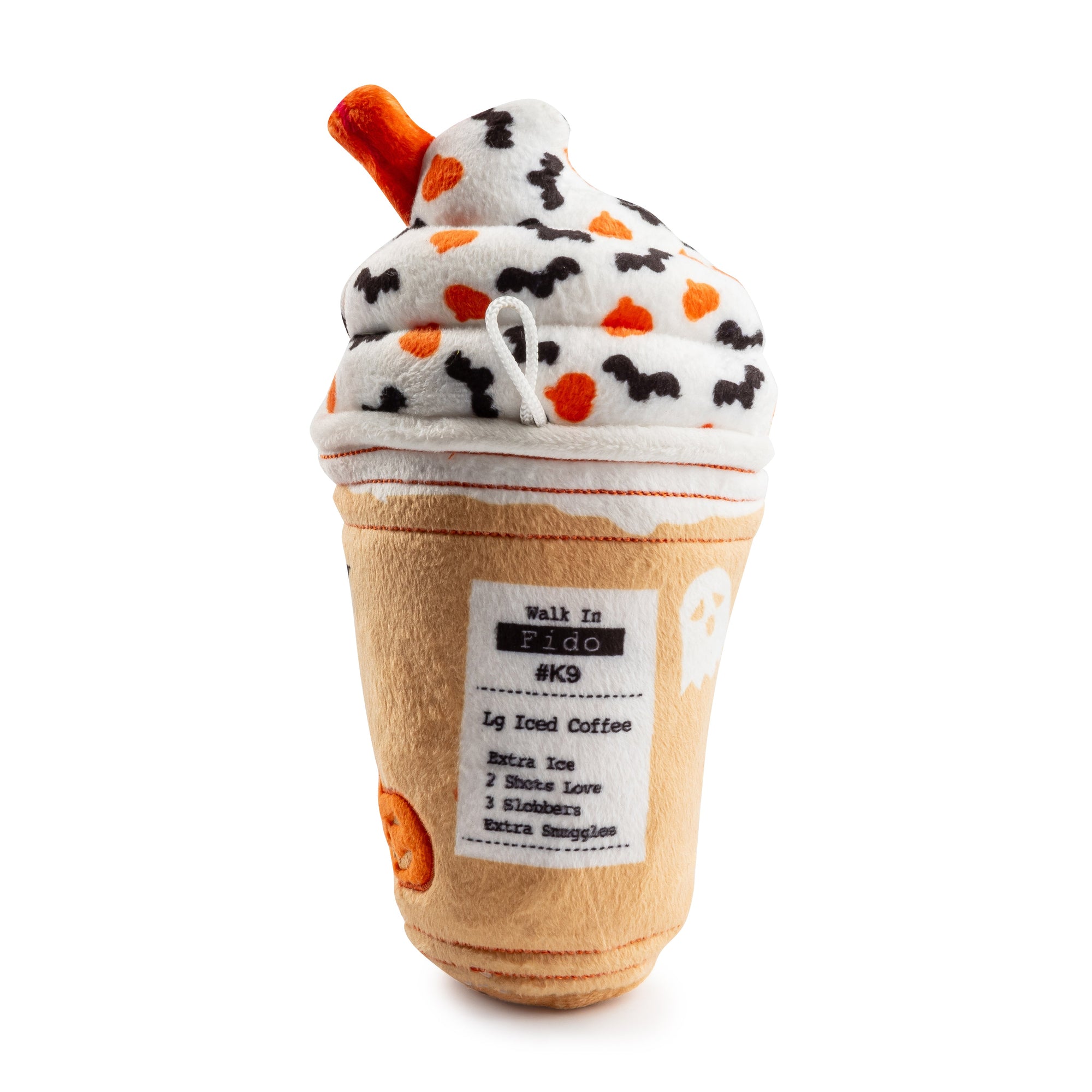 Haute Diggity Dog Pupkin Donuts Halloween Iced Cup Plush Dog Toy