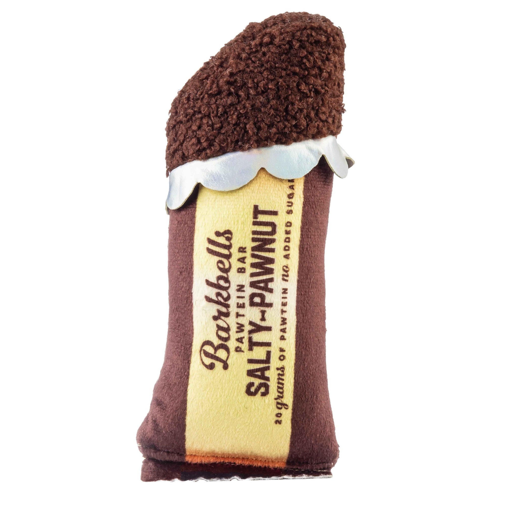 Haute Diggity Dog Barkbells Pawtein Bar Plush Dog Toy