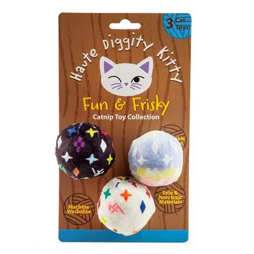 Haute Diggity Dog KV Balls (Monogram) Organic Catnip Toy