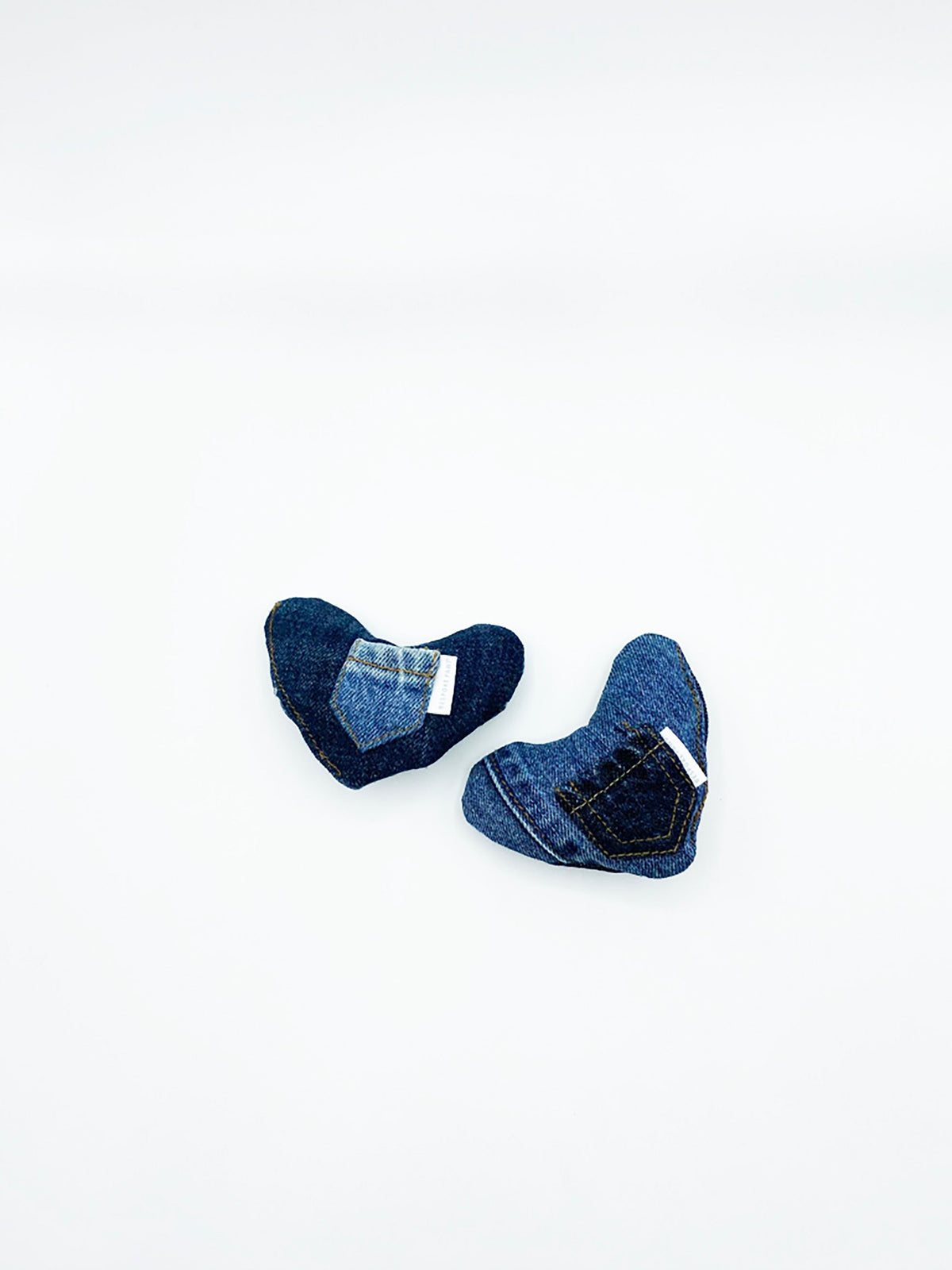 BESPOKE PAWS Heart Squeaker Toy - Denim Durable Cozy Comfort Accessories