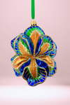 Heavens Garden Iris Polish Glass Ornament