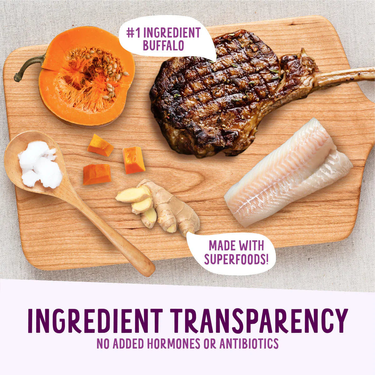 Health Extension Crunchy Heart Shaped Buffalo Dog Treats (12oz)