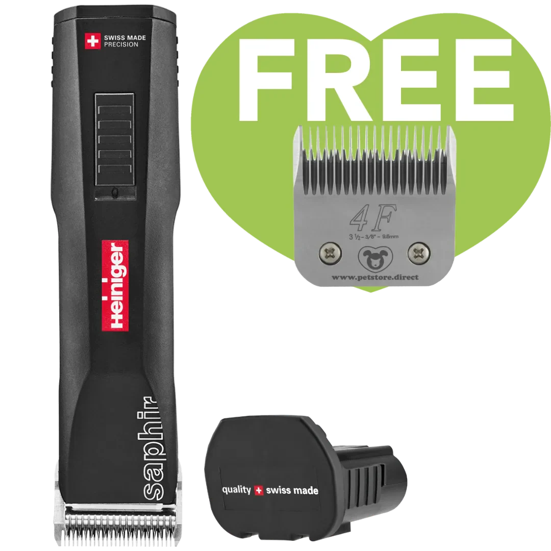 Black Saphir Basic with One Battery and 4F Blade by Heiniger