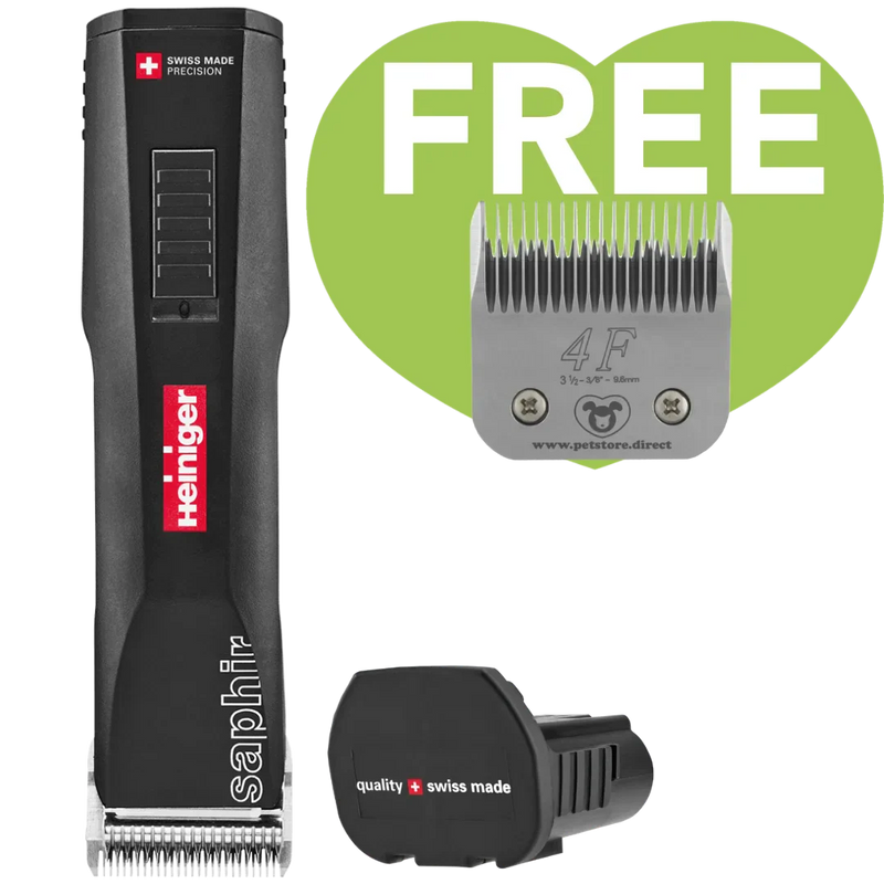 Black Saphir Basic with One Battery and 4F Blade by Heiniger