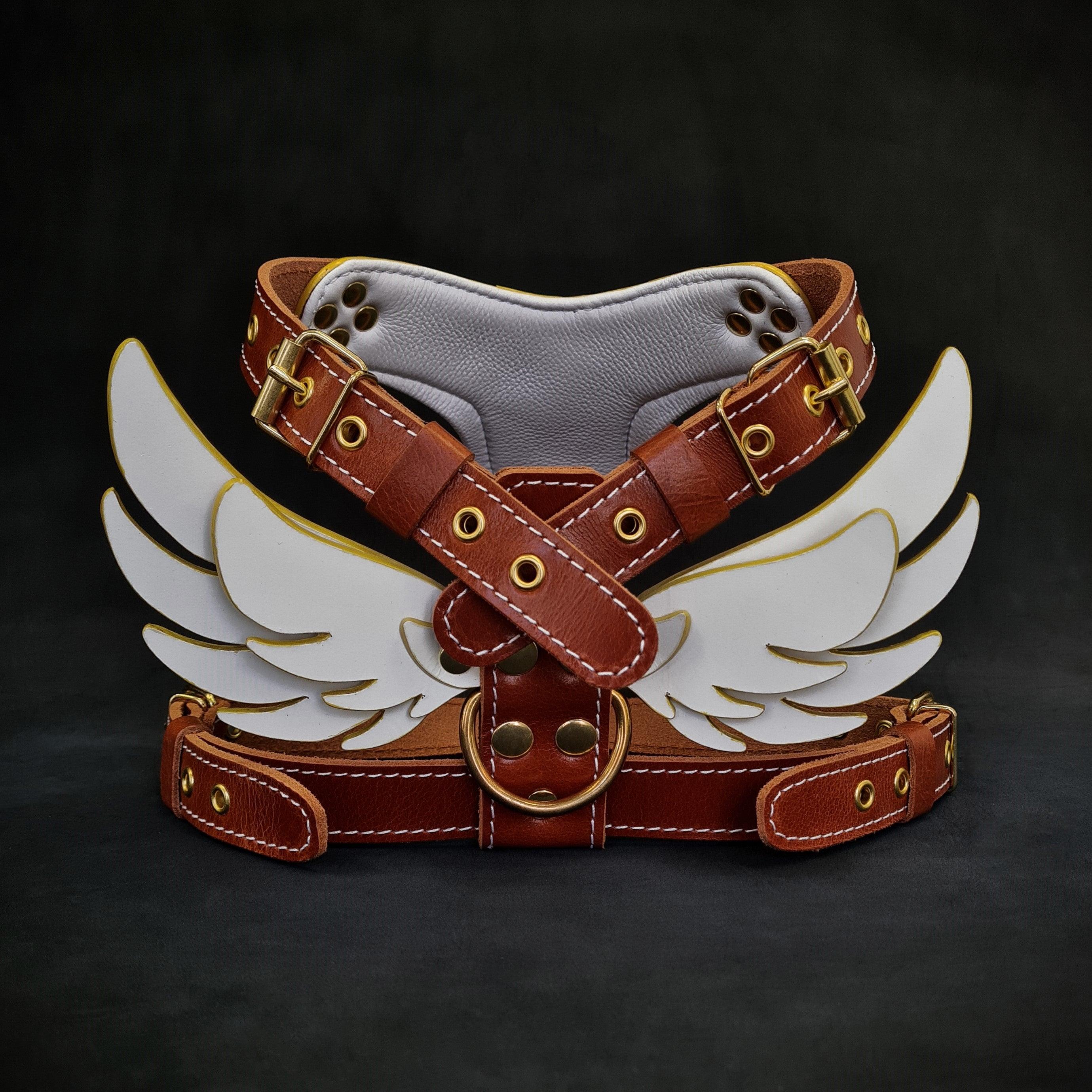 Bestia Dog Gear Genuine Leather Dog Harness 
