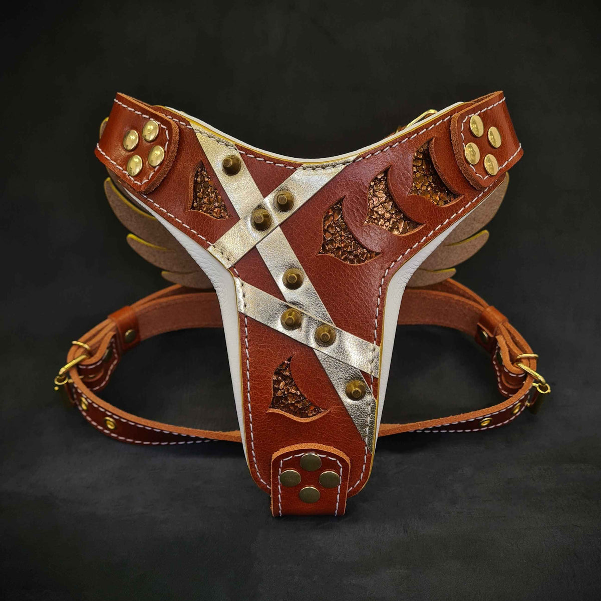 Bestia Hermes Leather Large & Giant Breed Dog Harness