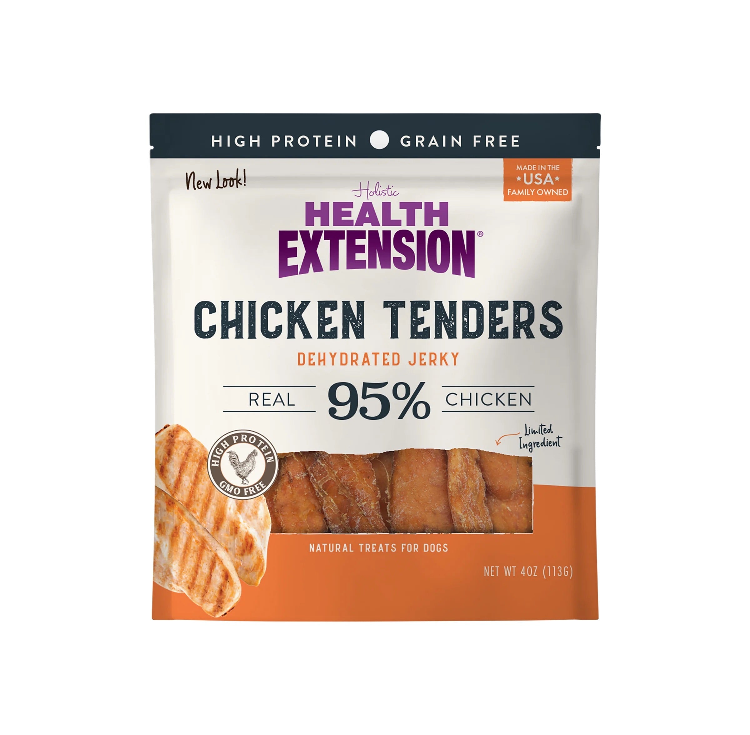 Health Extension Grain Free Gourmet Crispy Chicken Tenders Dog Treat 4oz