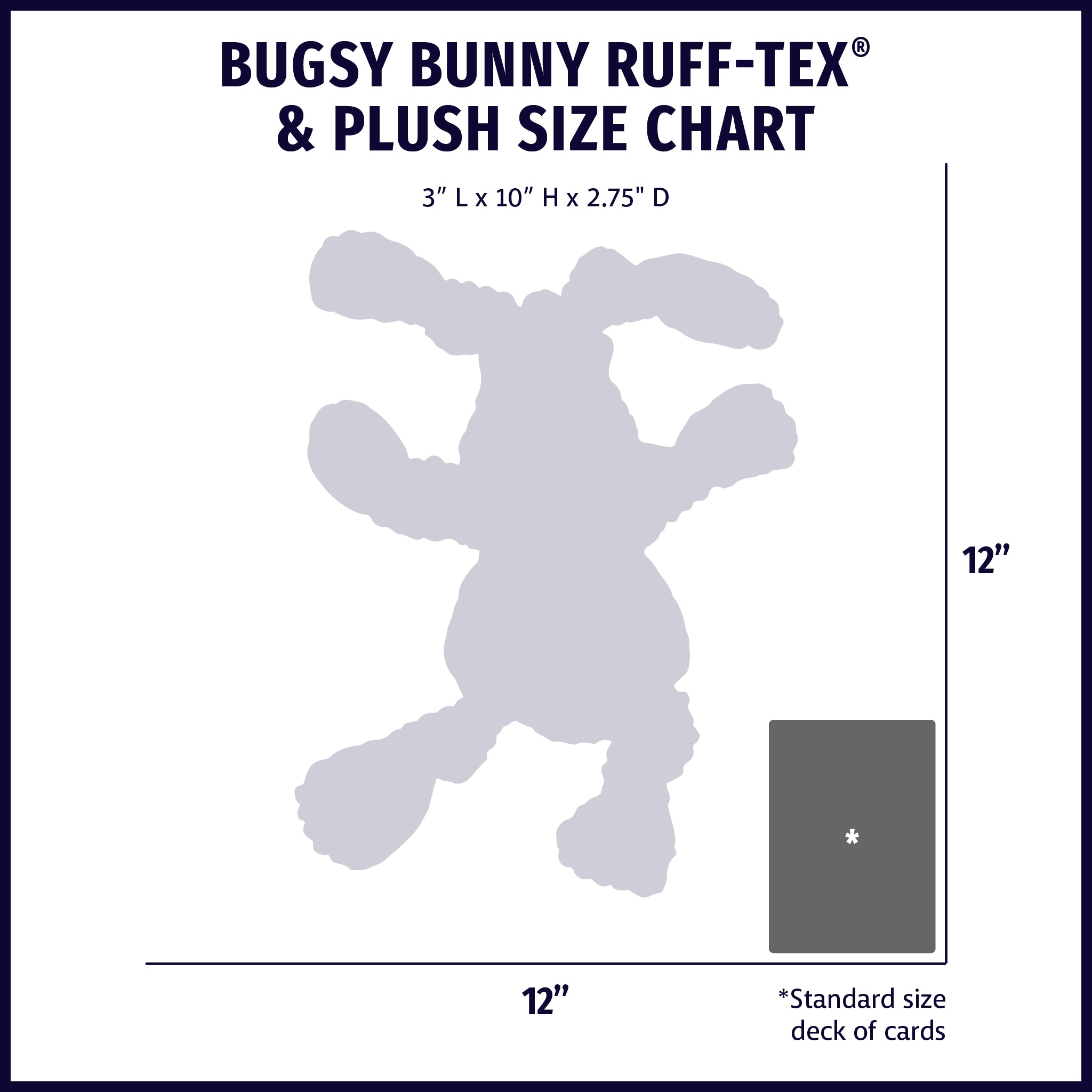 Huggle-Fusion Bugsy Bunny Plush & Latex Dog Toy