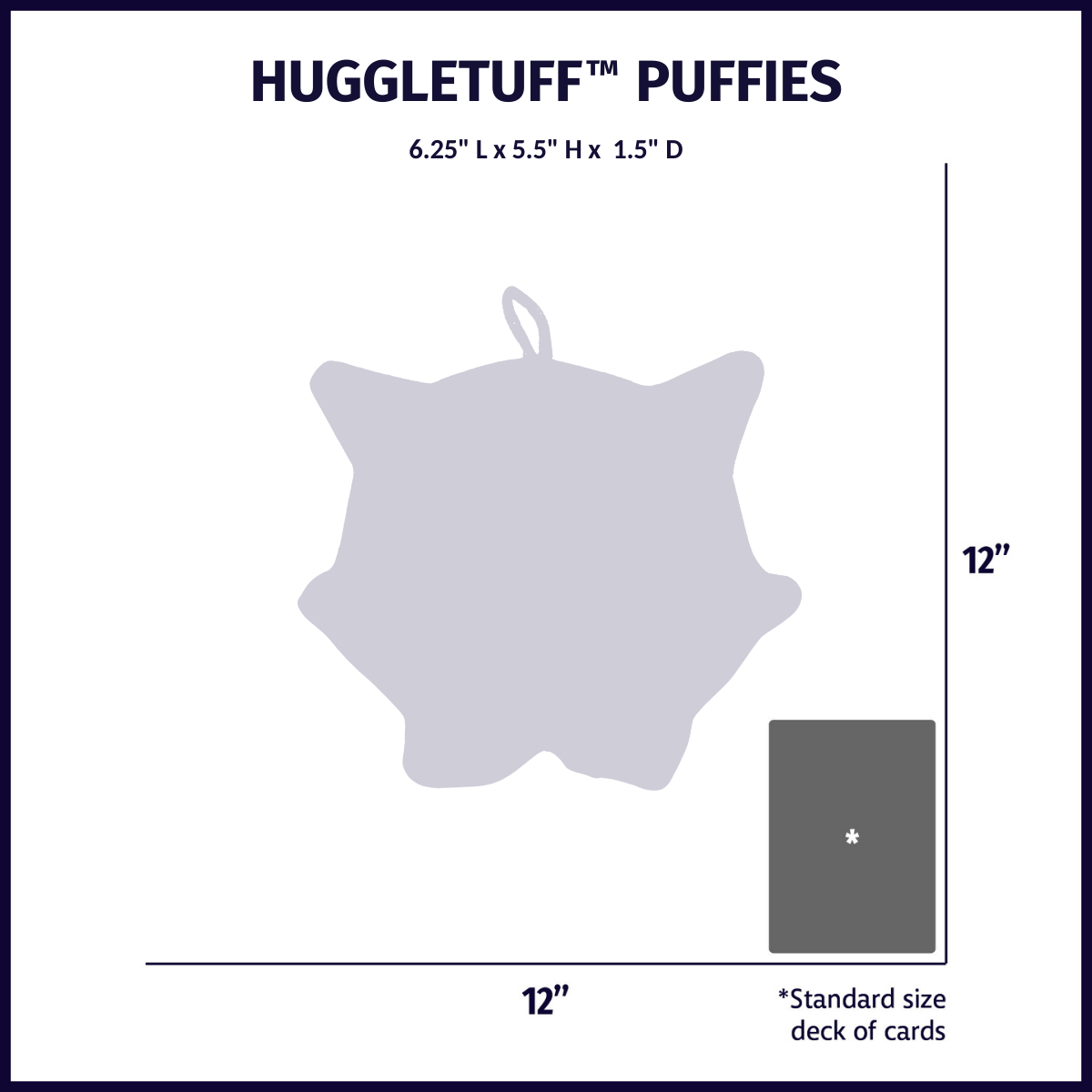 HuggleTuffTM Puffies Woodland Friends Plush Dog Toys, 3 Pack