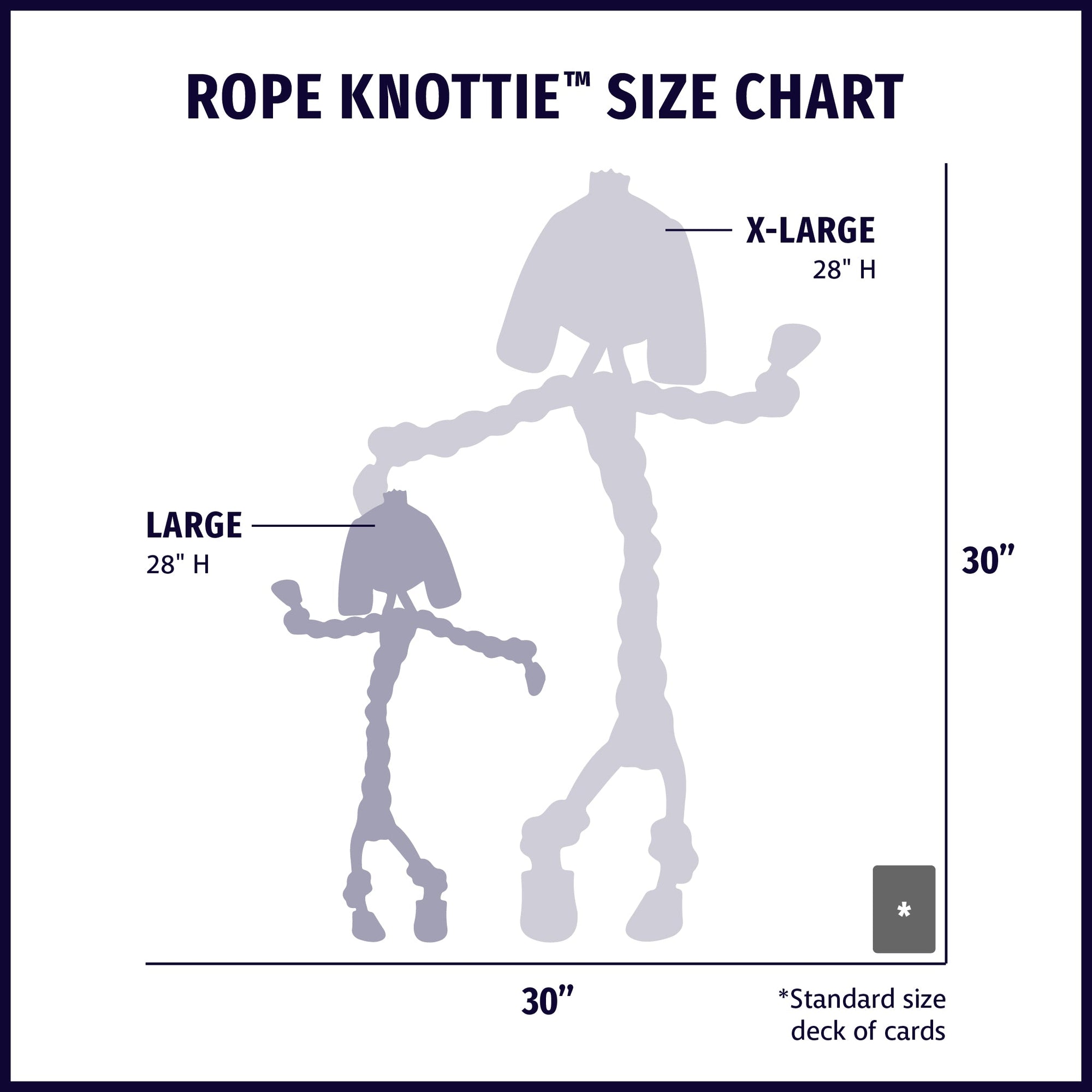 Natural Rope Knottie Dog Toys, 3 Pack, XL (16mm rope diameter)