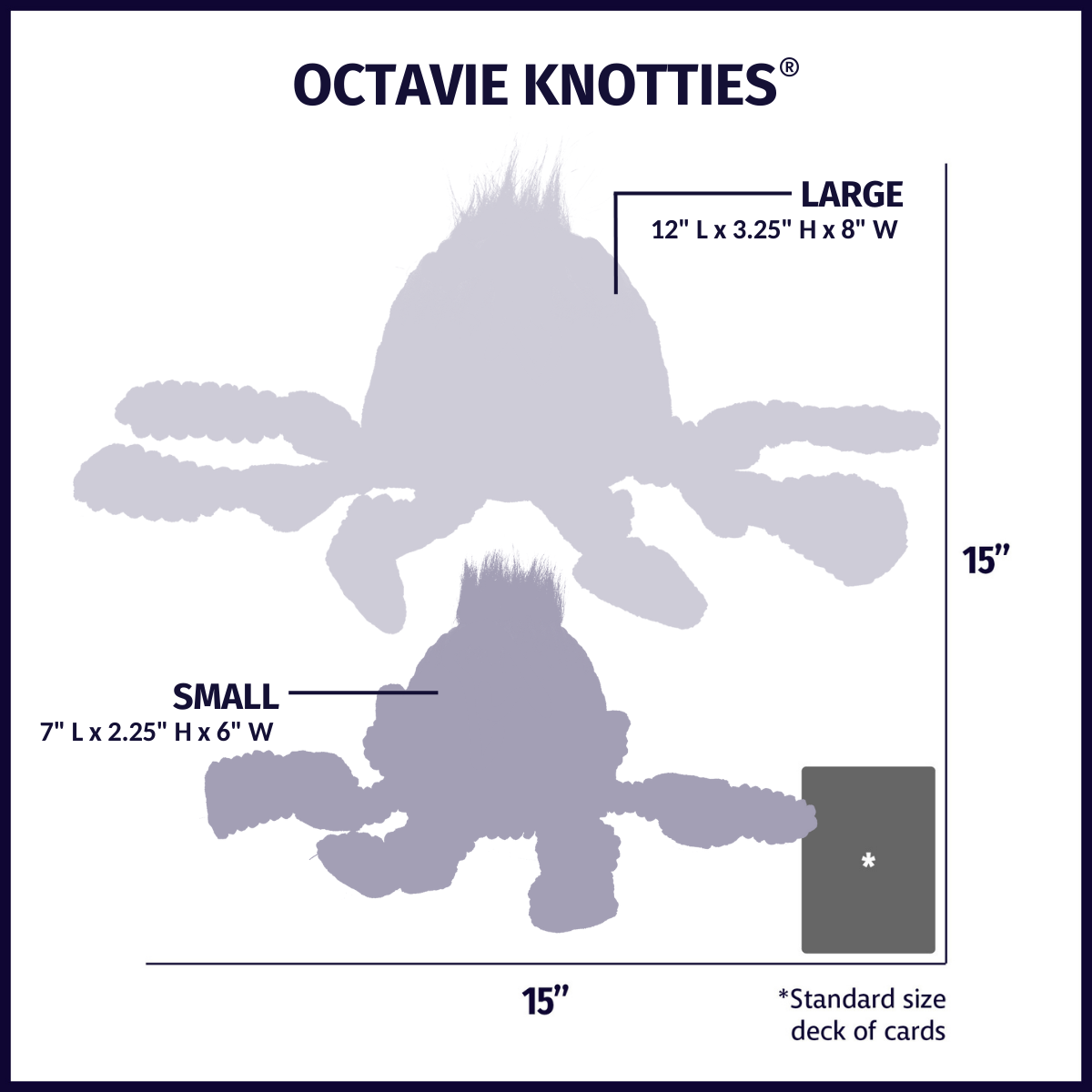Octavie Octopus Knottie Plush Dog Toy