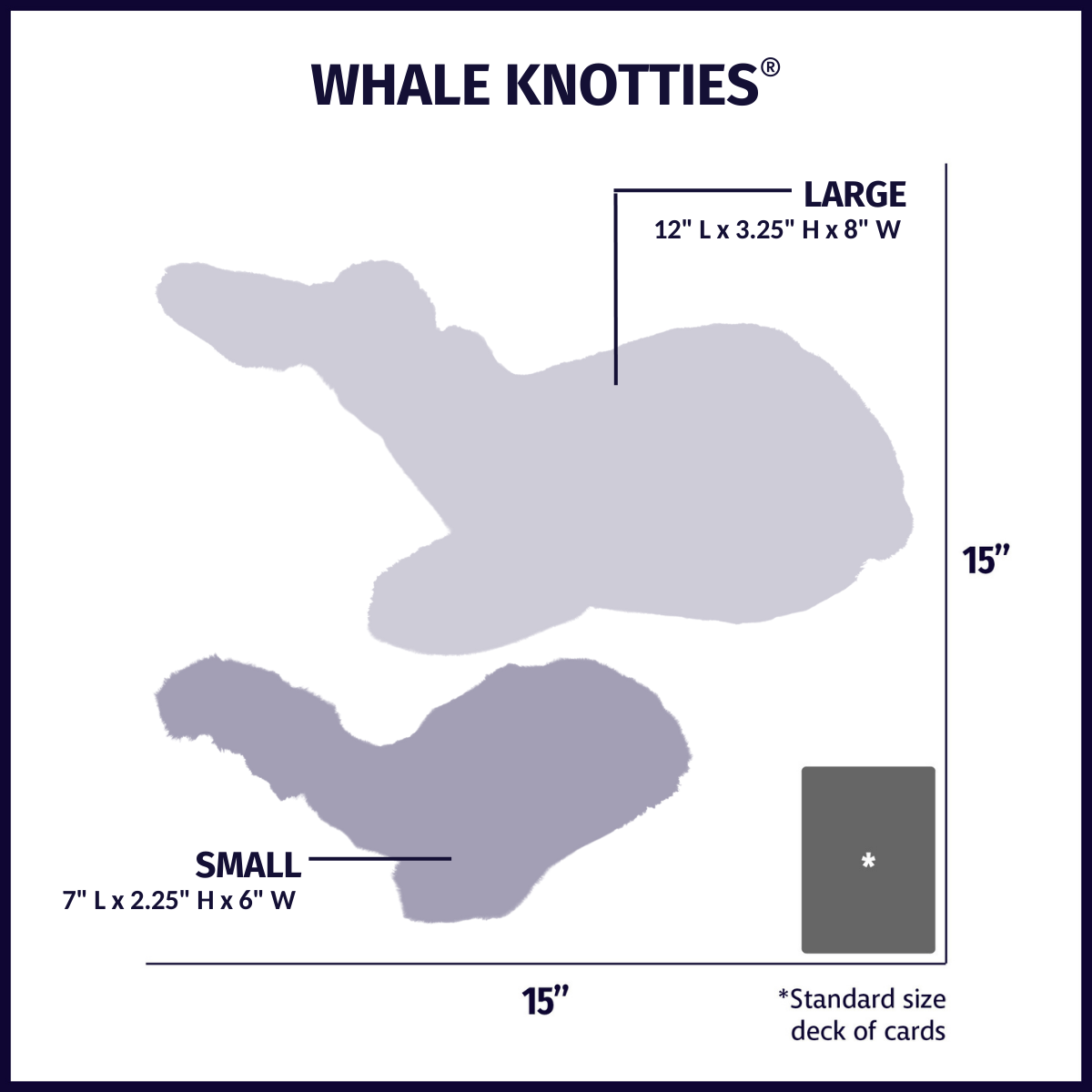 Mobie Whale Knottie Plush Dog Toy