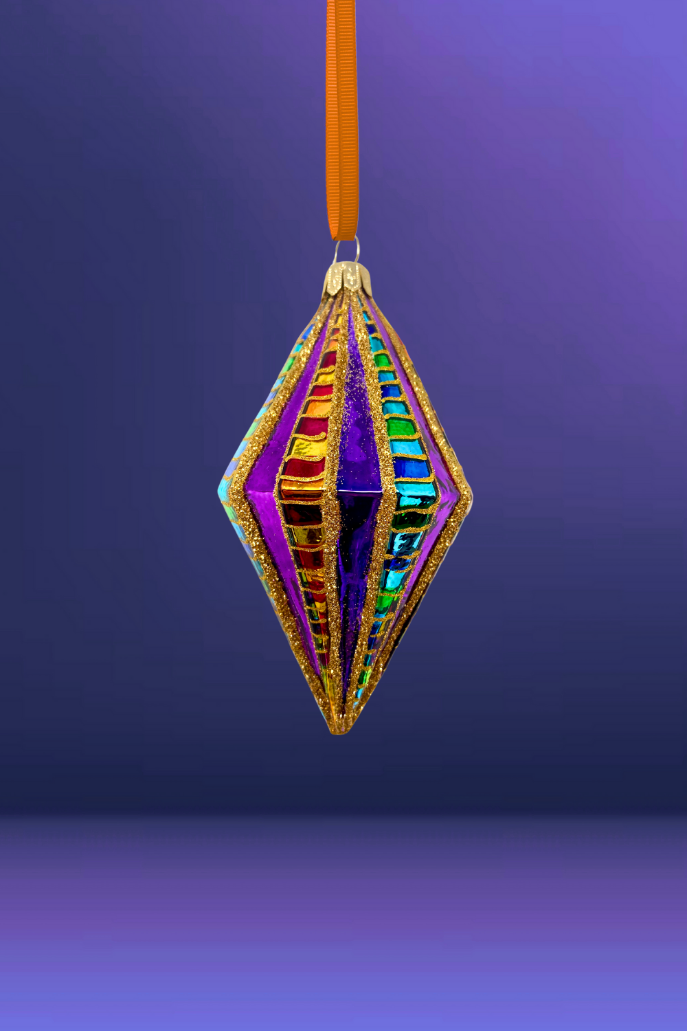 High Stakes Diamond Glass Ornament