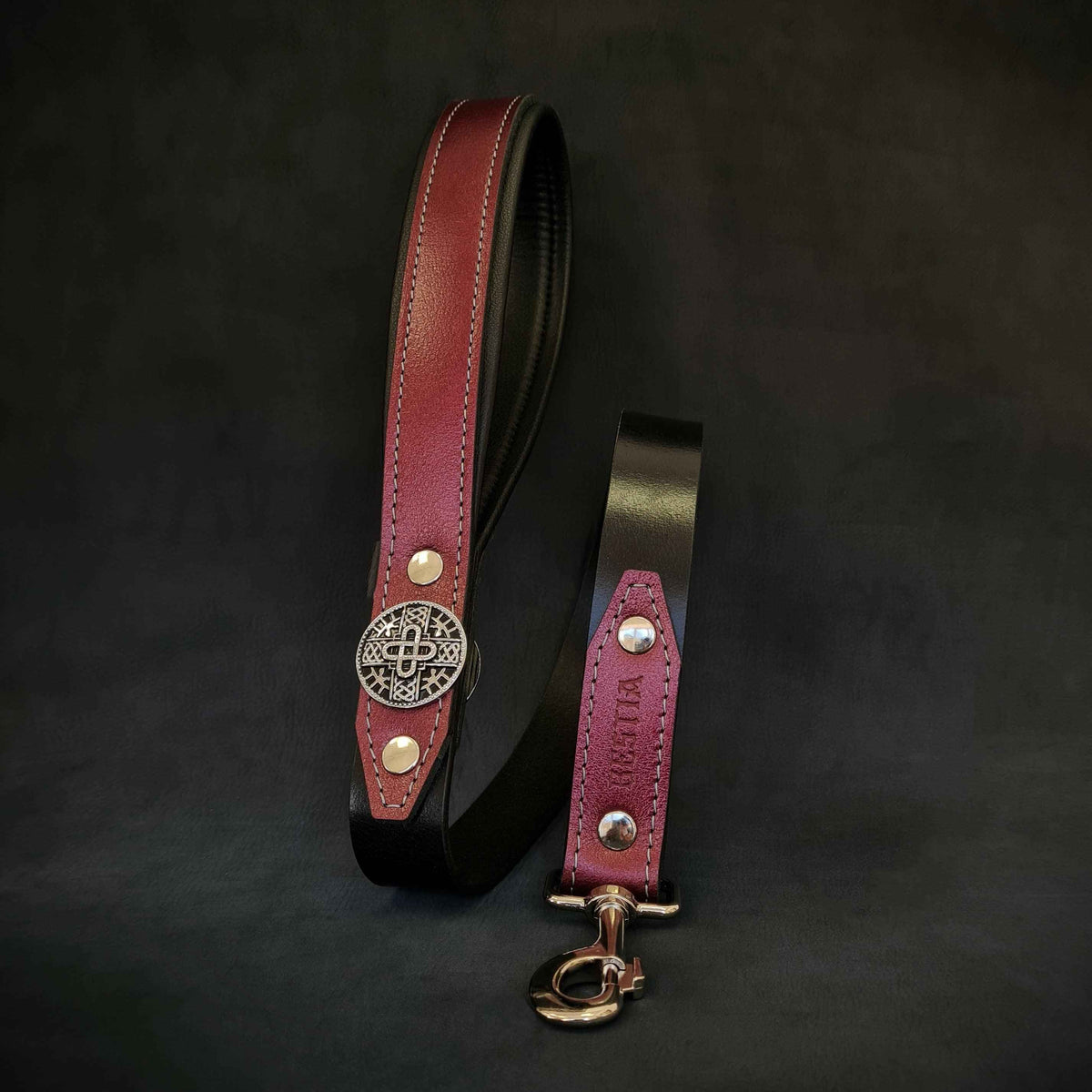 Bestia Hektor Burgundy Limited Edition Leather Dog Leash