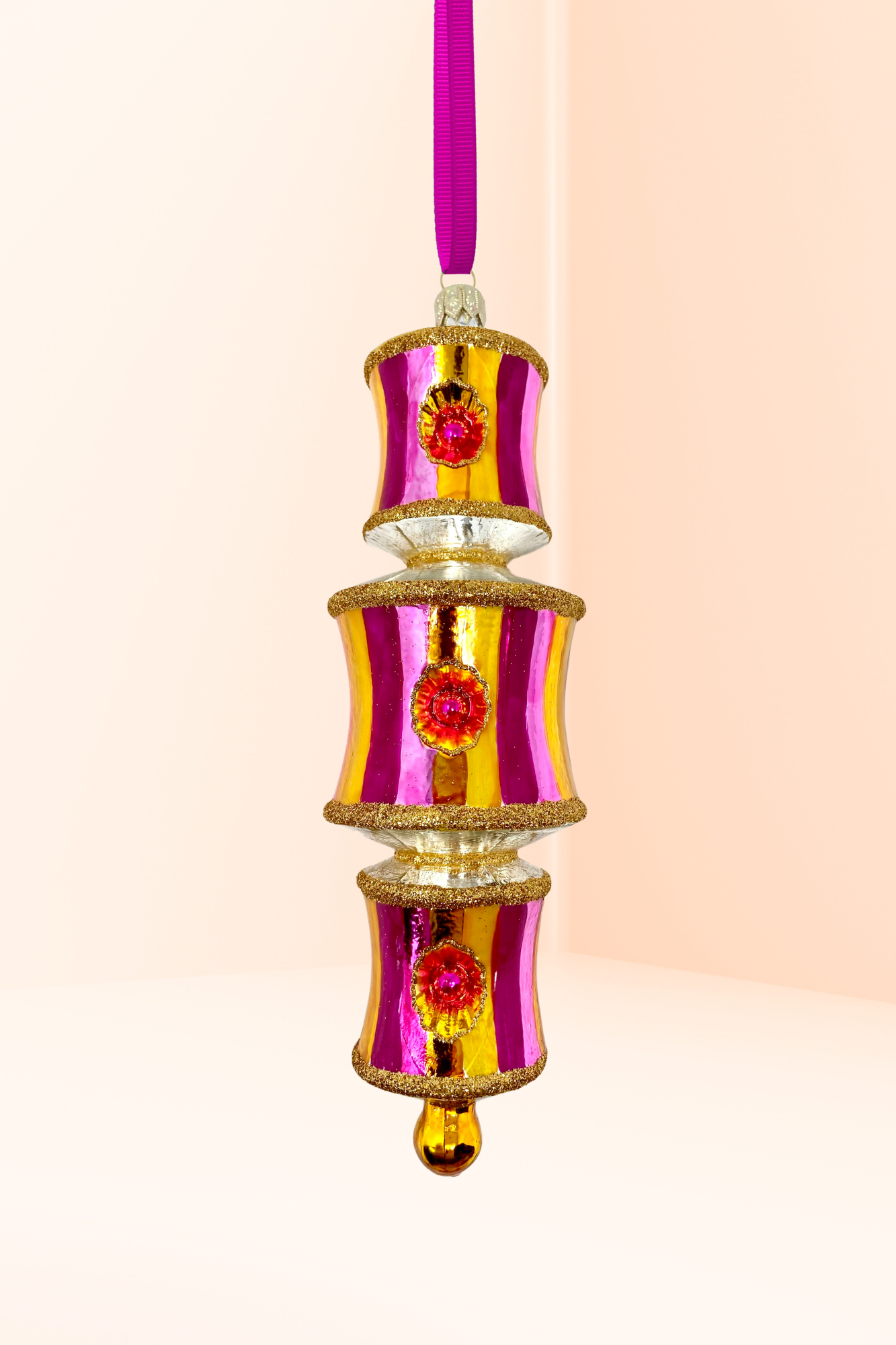 Hold Em Dazzler Glass Ornament