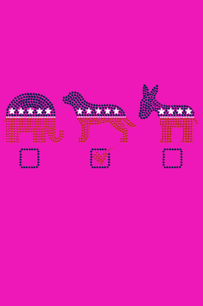 Vote Dog, Elephant, Donkey - Womens T-shirt