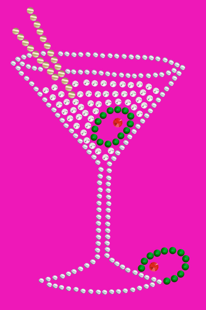 Martini (Silver Rhinestone)- Women's T-shirt