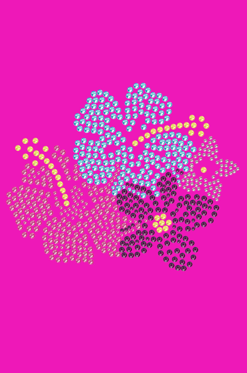 Pink, Blue & Purple Hibiscus - Women's T-shirt