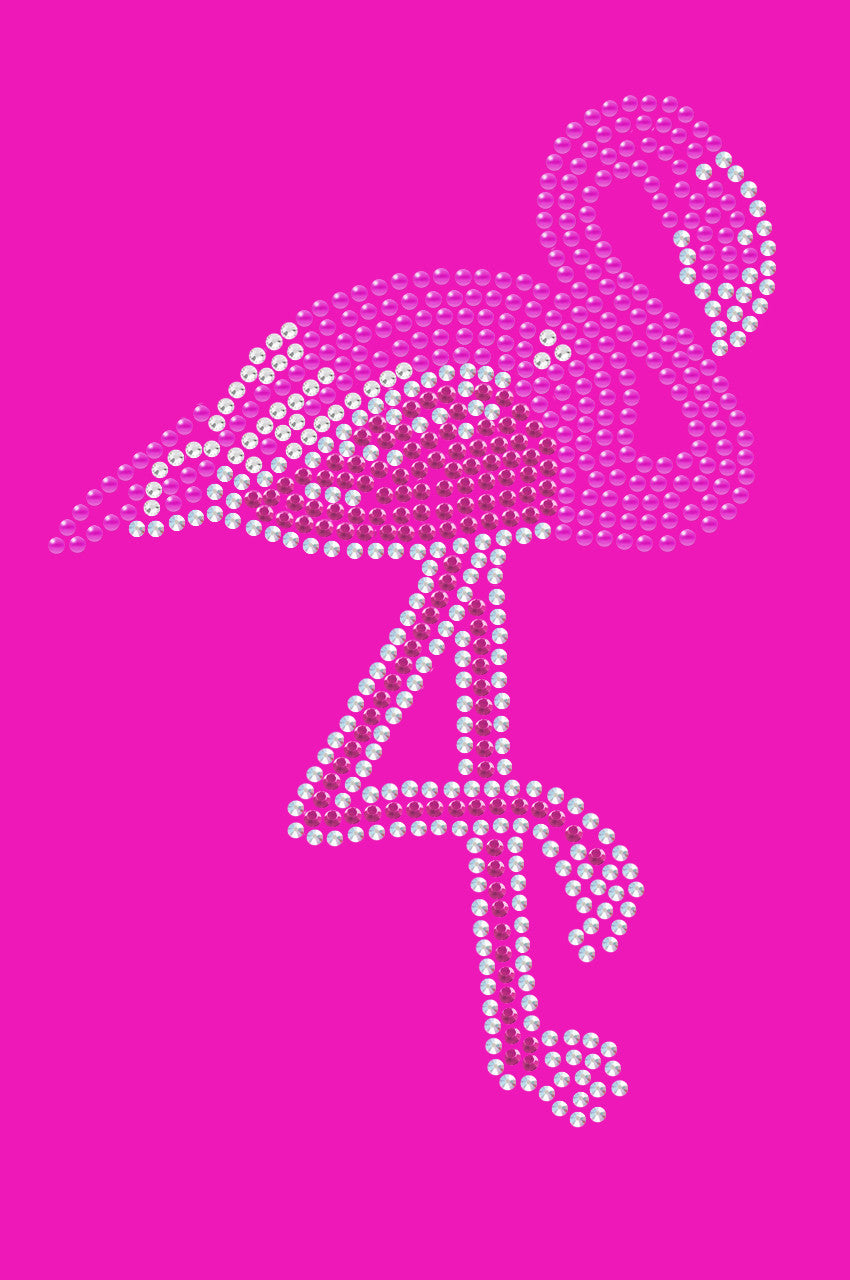 Pink Flamingo (Iridescent - AB) - Womens T-shirt