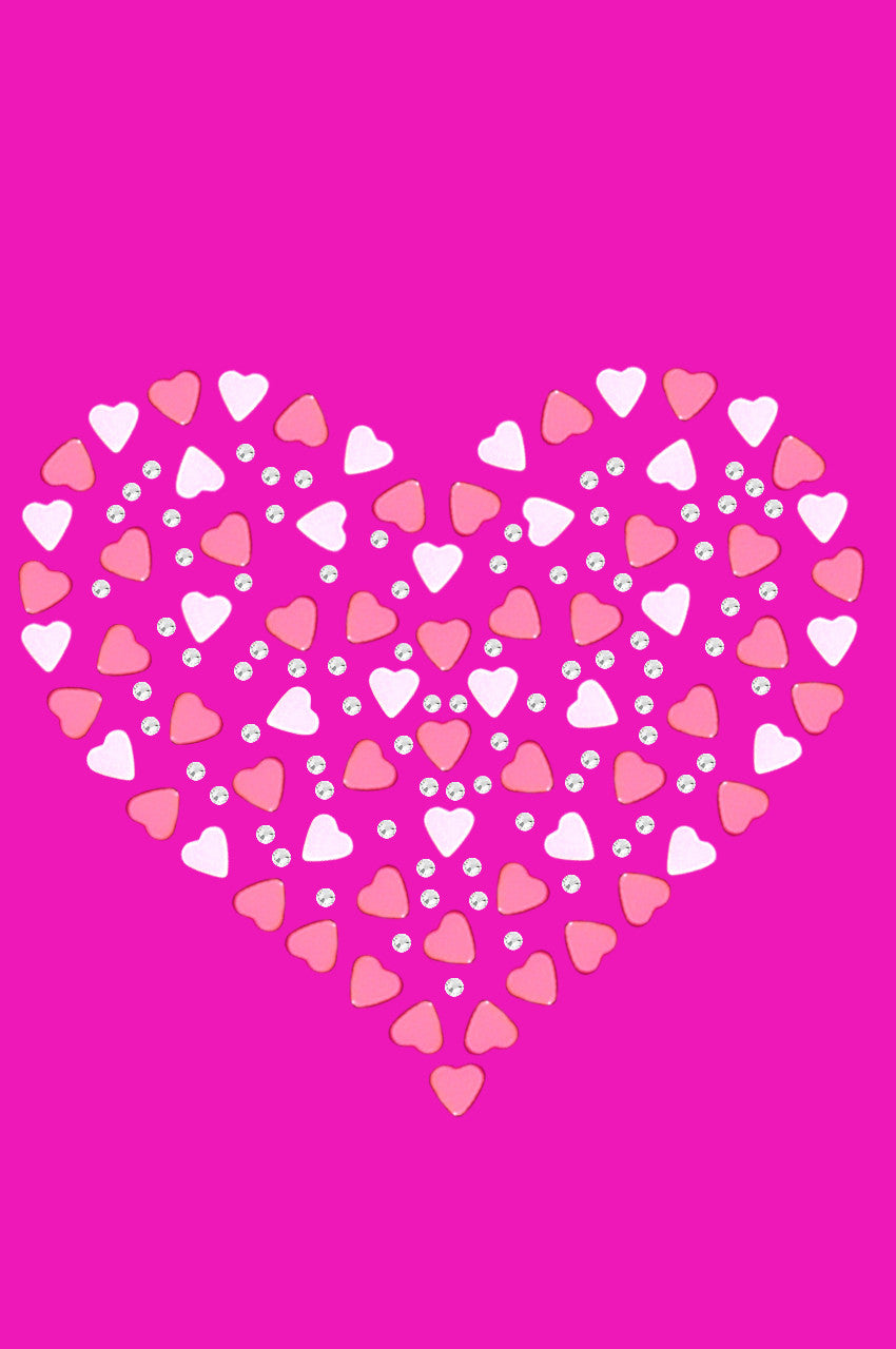 Pink Nailhead Hearts Bandanna