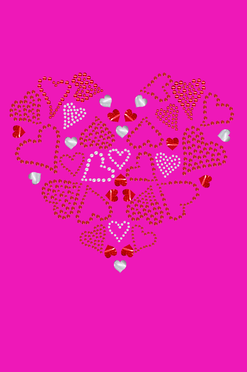 Red Heart with Hearts - Womwns Tee