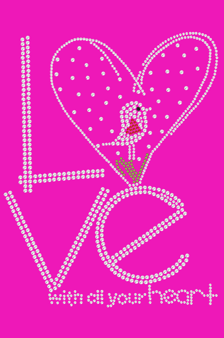 Love With All Your Heart Love Bird - Womens T-shirt