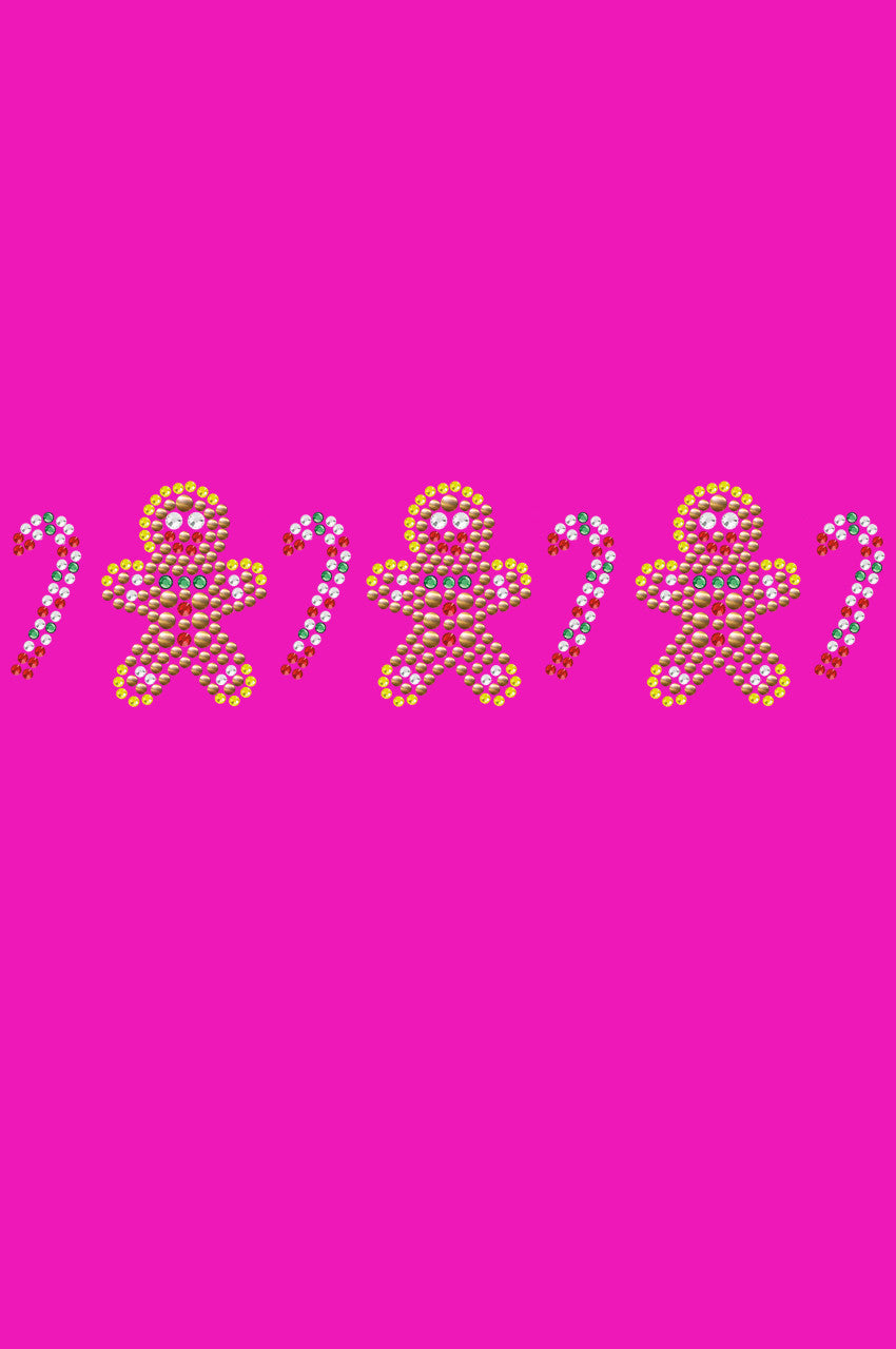 Gingerbread Men & Candy Canes - Womens T-shirt