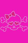 Skull with Red Bow - Womens T-shirt