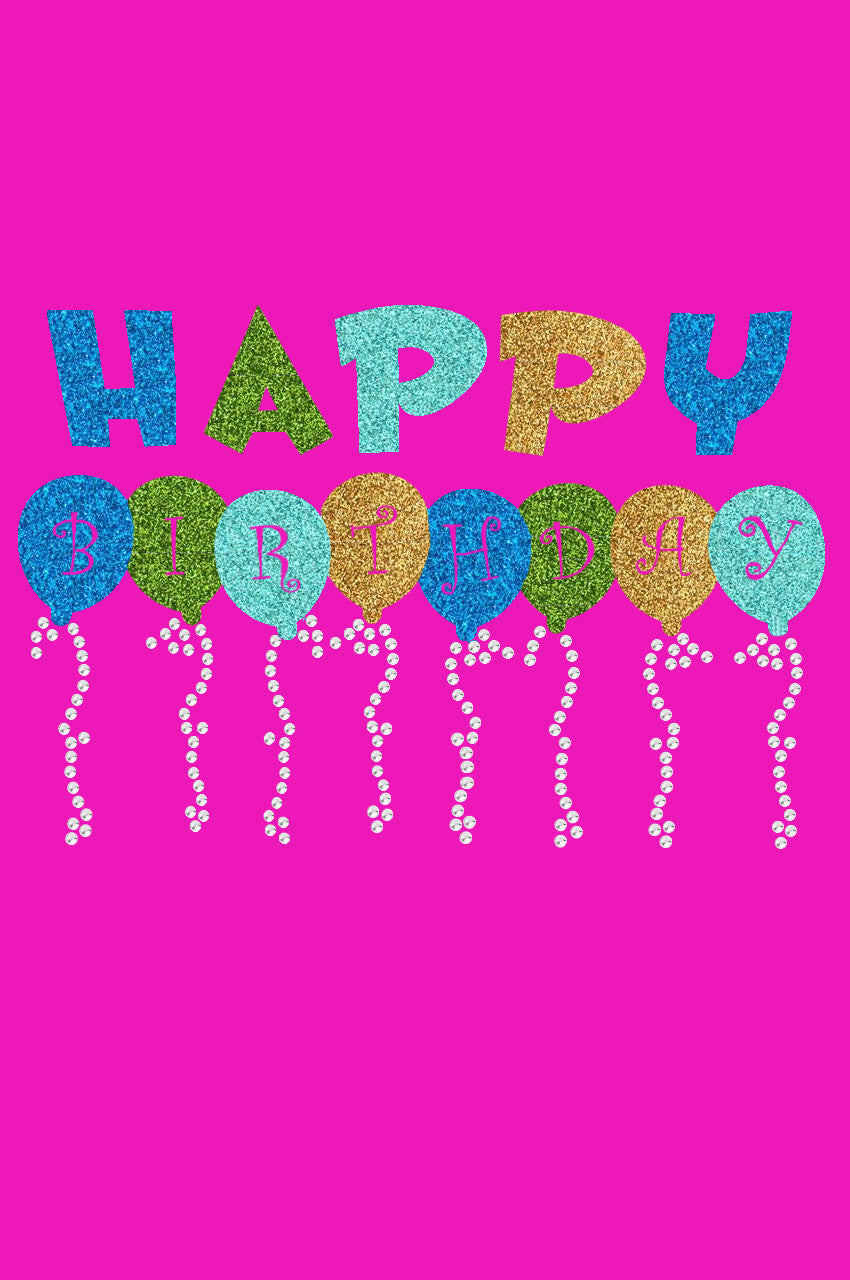 Happy Birthday Balloons (Blue) - Bandana