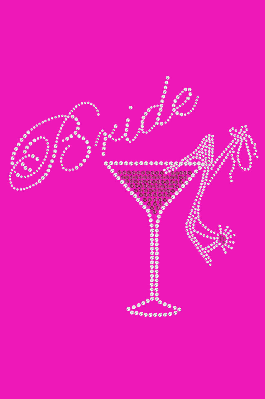 Bride with Drink & High Heel Shoe - Womens T-shirt