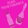 High Maintenance with Austrian crystal Nail Polish & Lipstick - Women's T-shirt