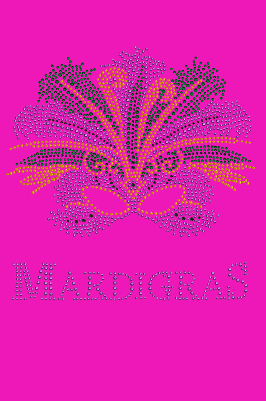 Madi Gras with Mask - Womens T-shirt