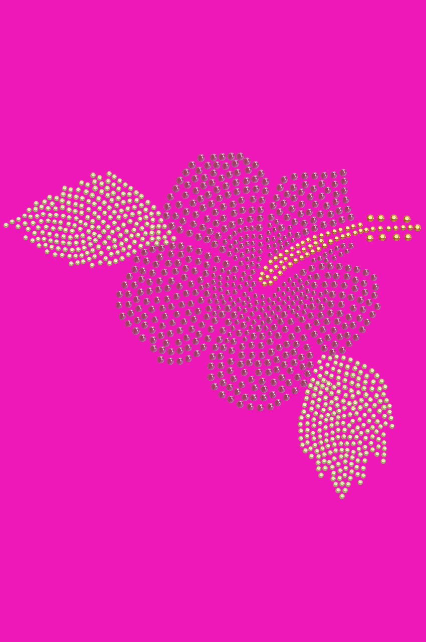 Large Pink Hibiscus - Womens T-shirt