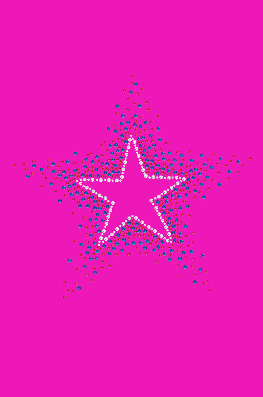 Star (Red & Blue) - Womens T-shirt