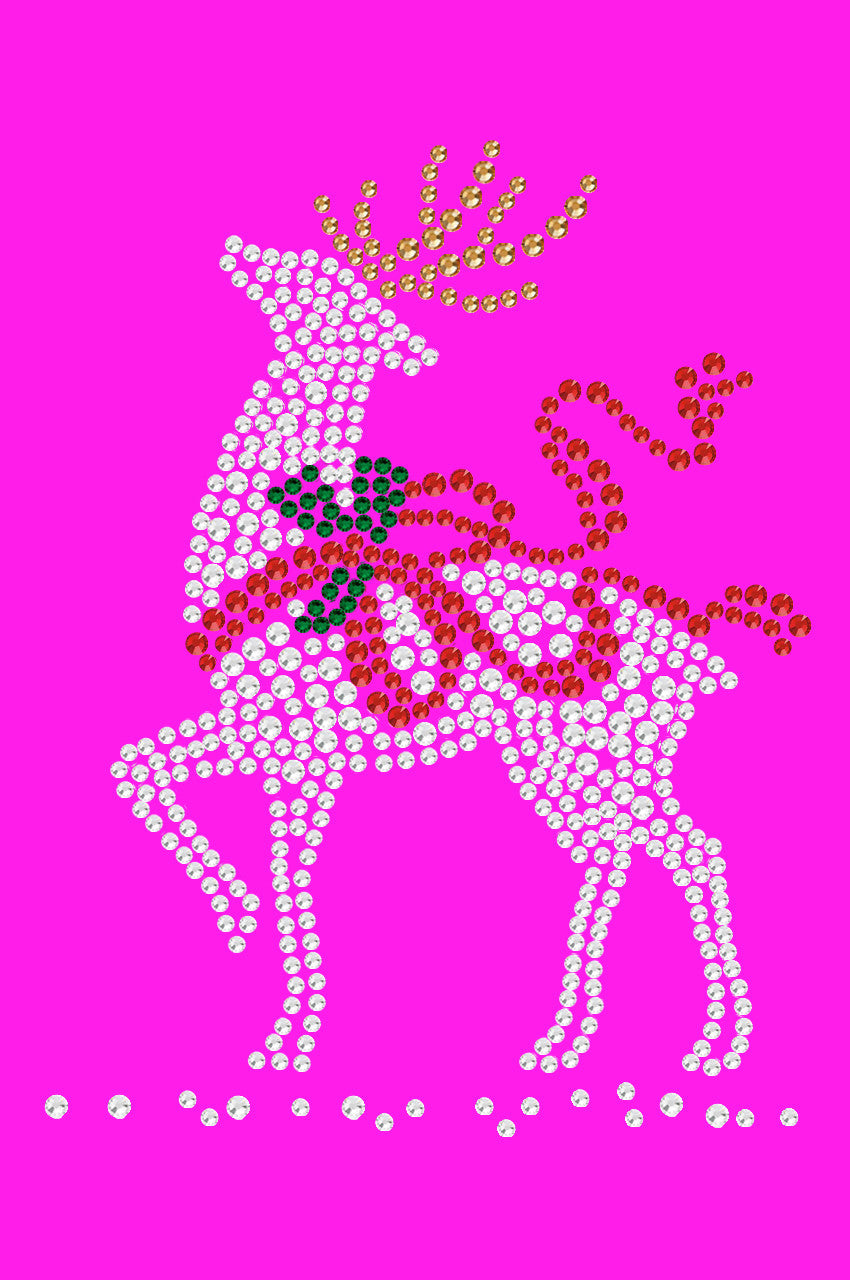 Reindeer with Red Bow - Women's Tee